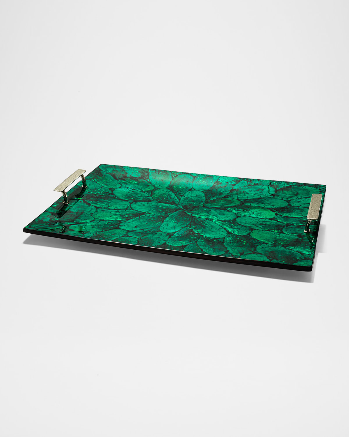 Shop Ladorada Mother Of Pearl Tray In Green