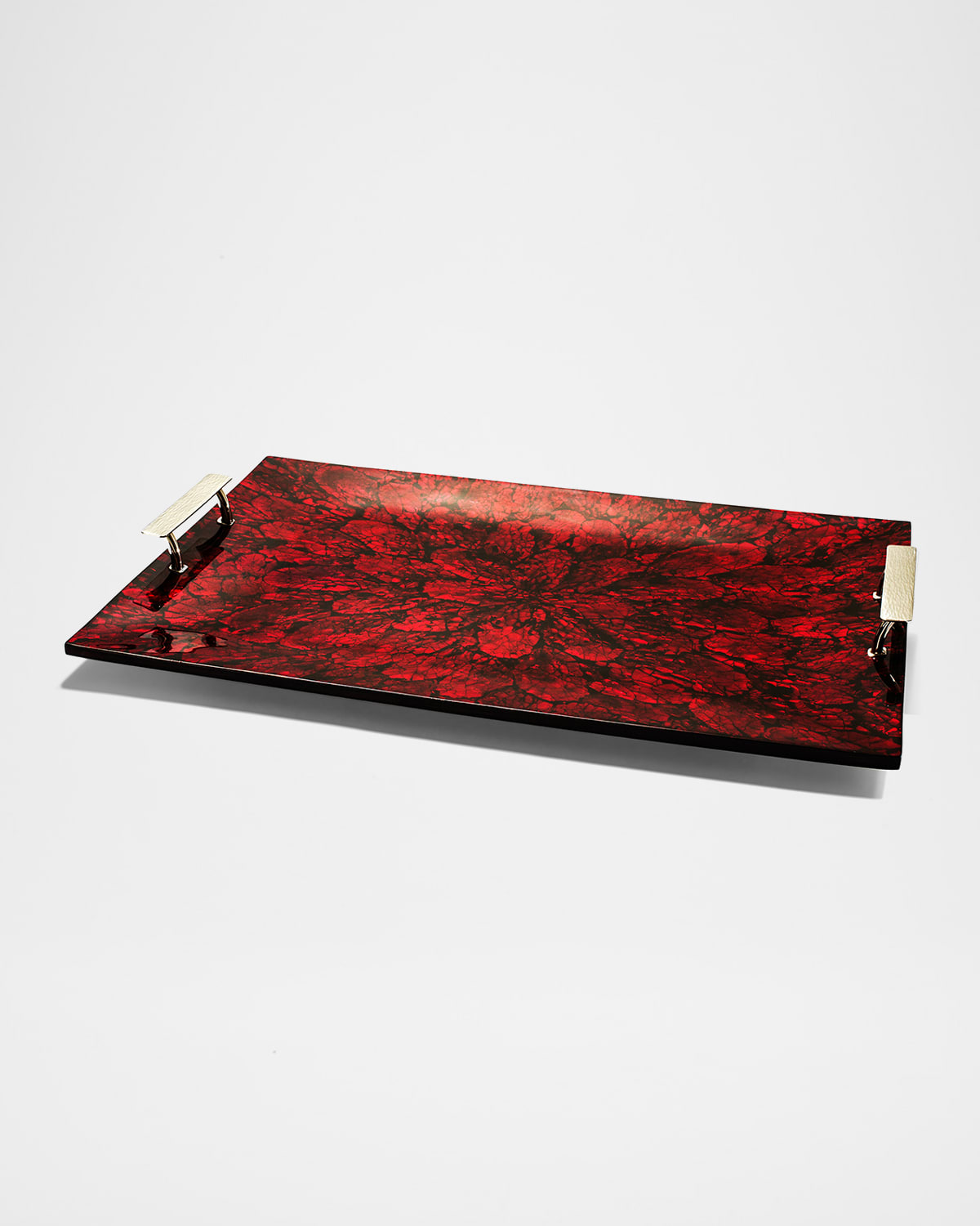 Ladorada Mother Of Pearl Tray In Red