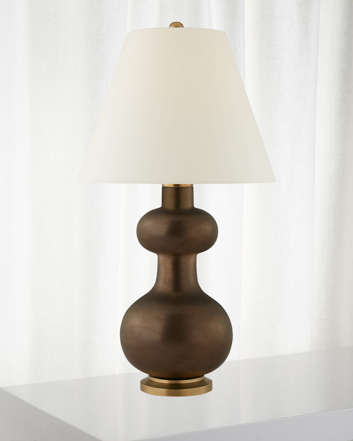 Shop Visual Comfort Signature Chambers Medium Table Lamp By Christopher Spitzmiller In Brown