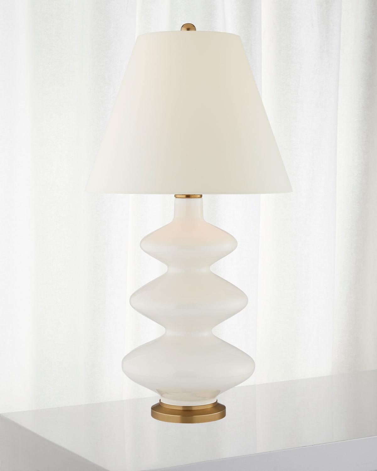 Shop Visual Comfort Signature Smith Medium Table Lamp By Christopher Spitzmiller In Ivory