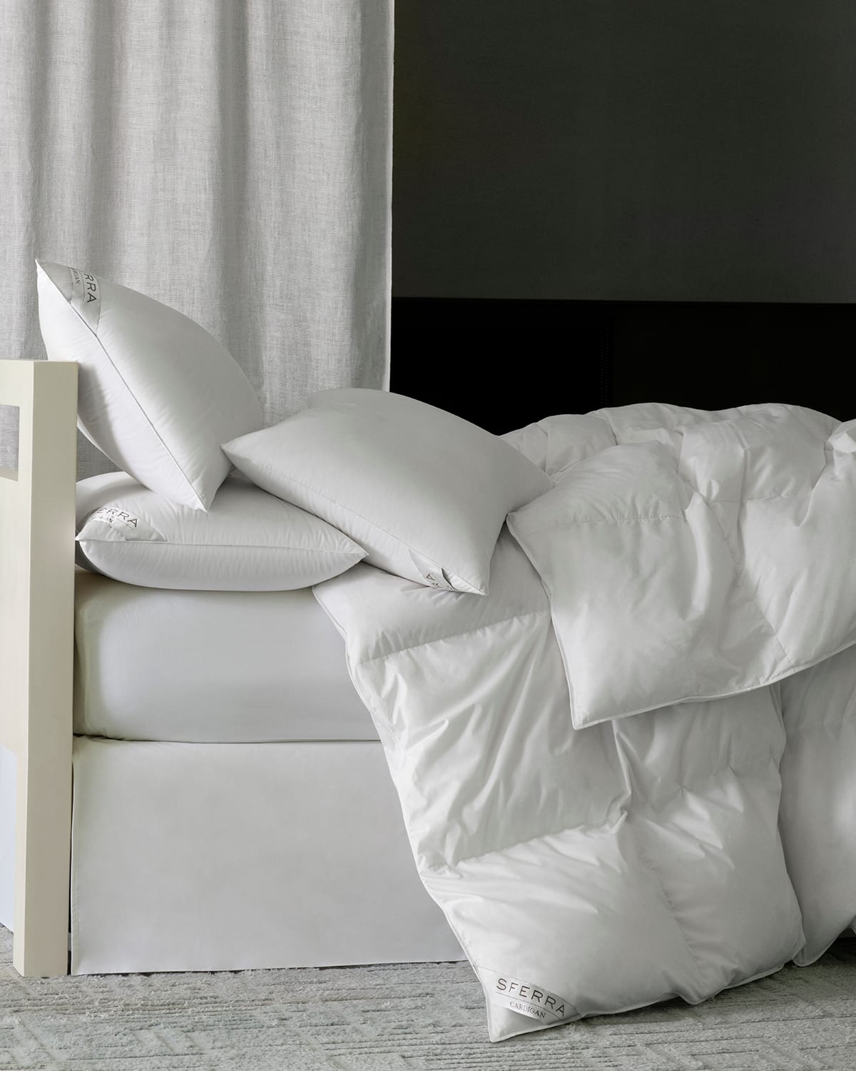 Sferra Cardigan Firm Standard Down Pillow In White
