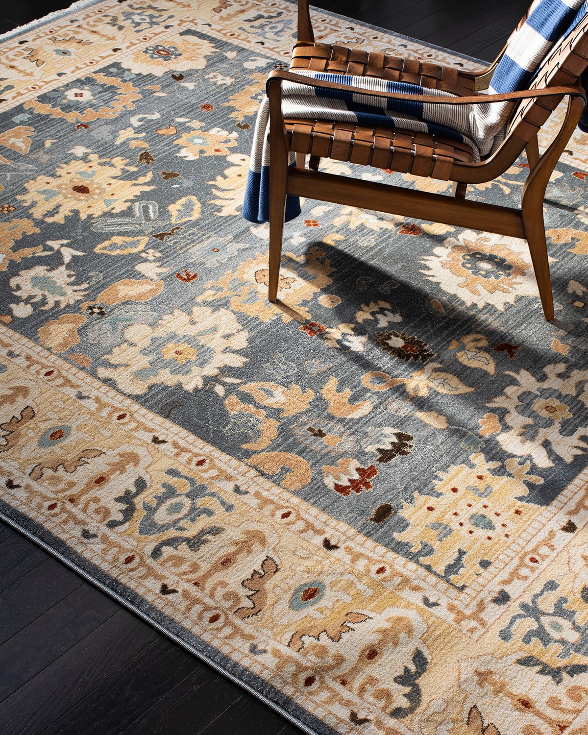 Ralph Lauren Marie Power-loomed Rug, 8' X 10' In Charcoal