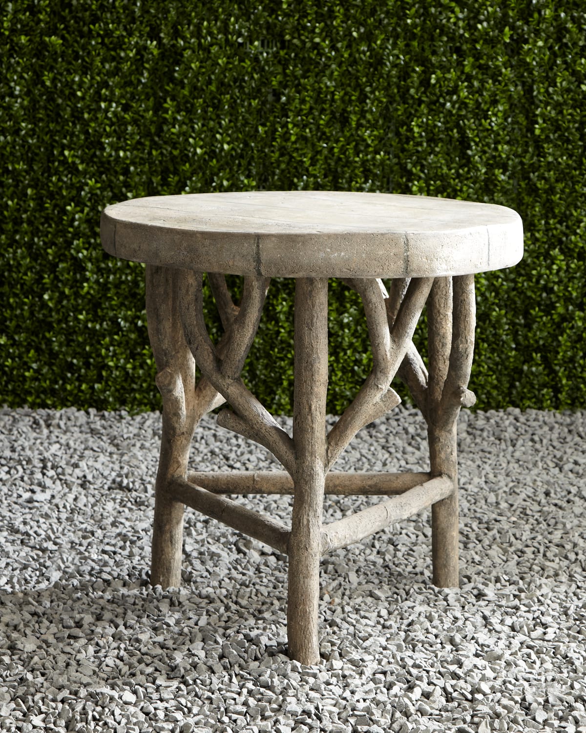 Neiman Marcus Artemis Faux-bois Side Table