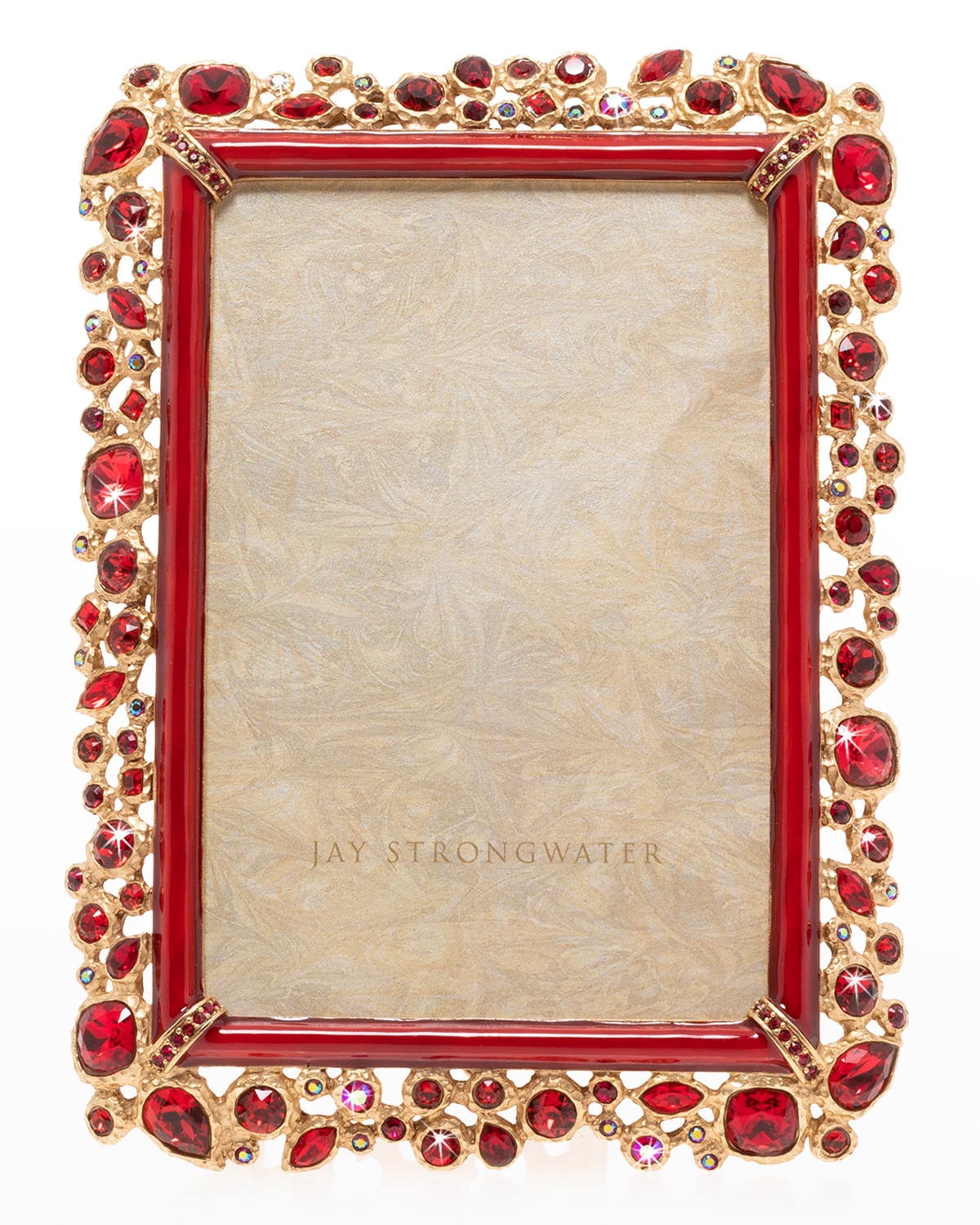 Shop Jay Strongwater Bejeweled Frame, 4" X 6" In Noclr 