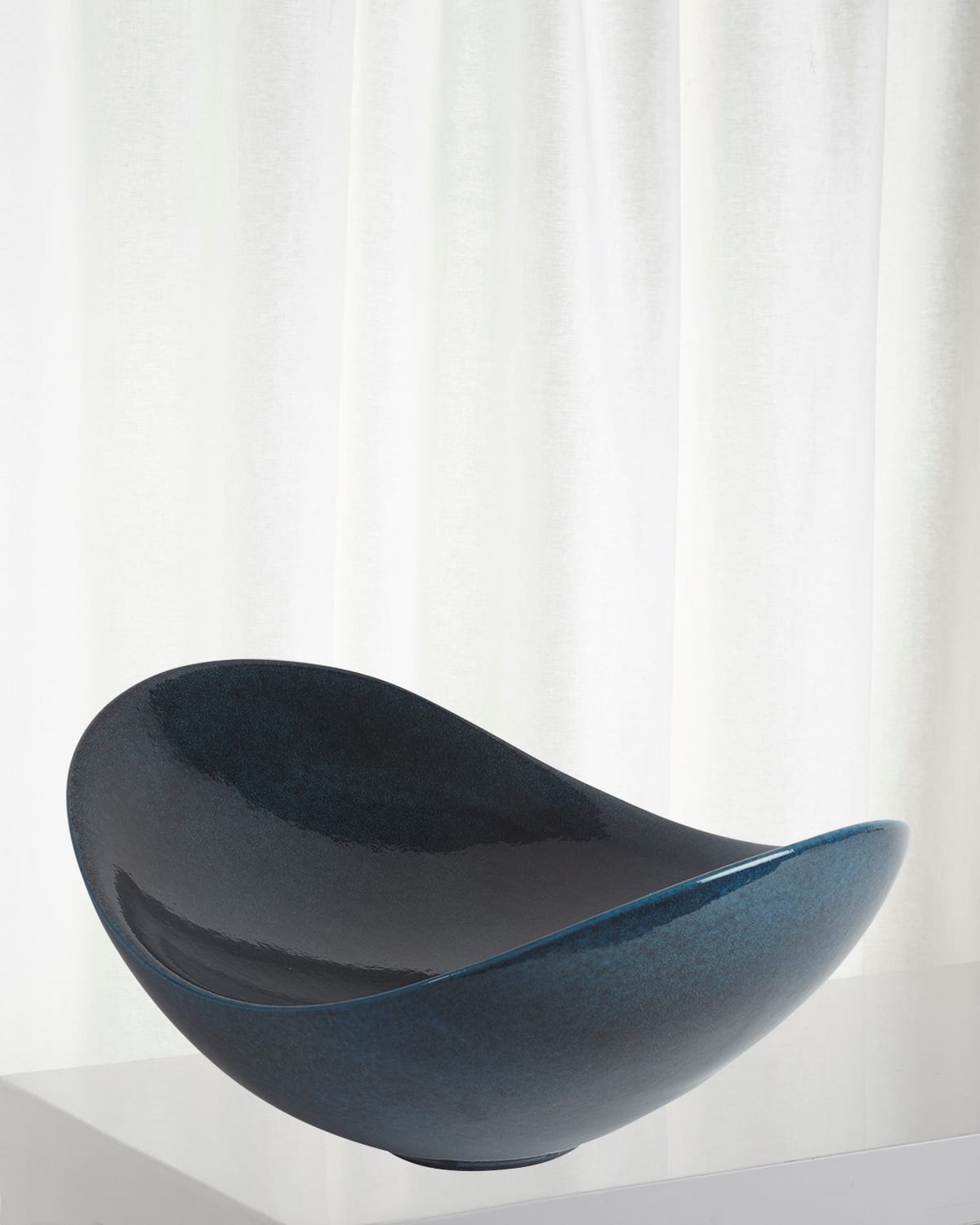 Shop Global Views Swoop Bowl In Blue