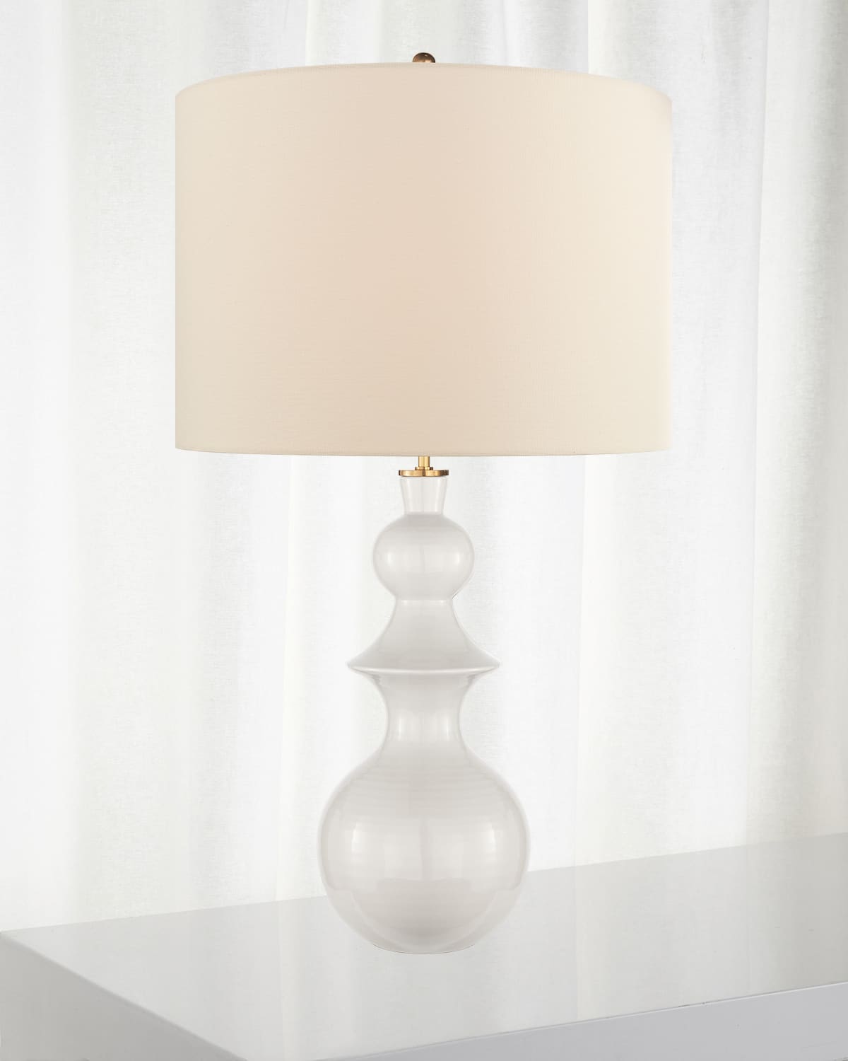 Shop Visual Comfort Signature Saxon Large Table Lamp In White