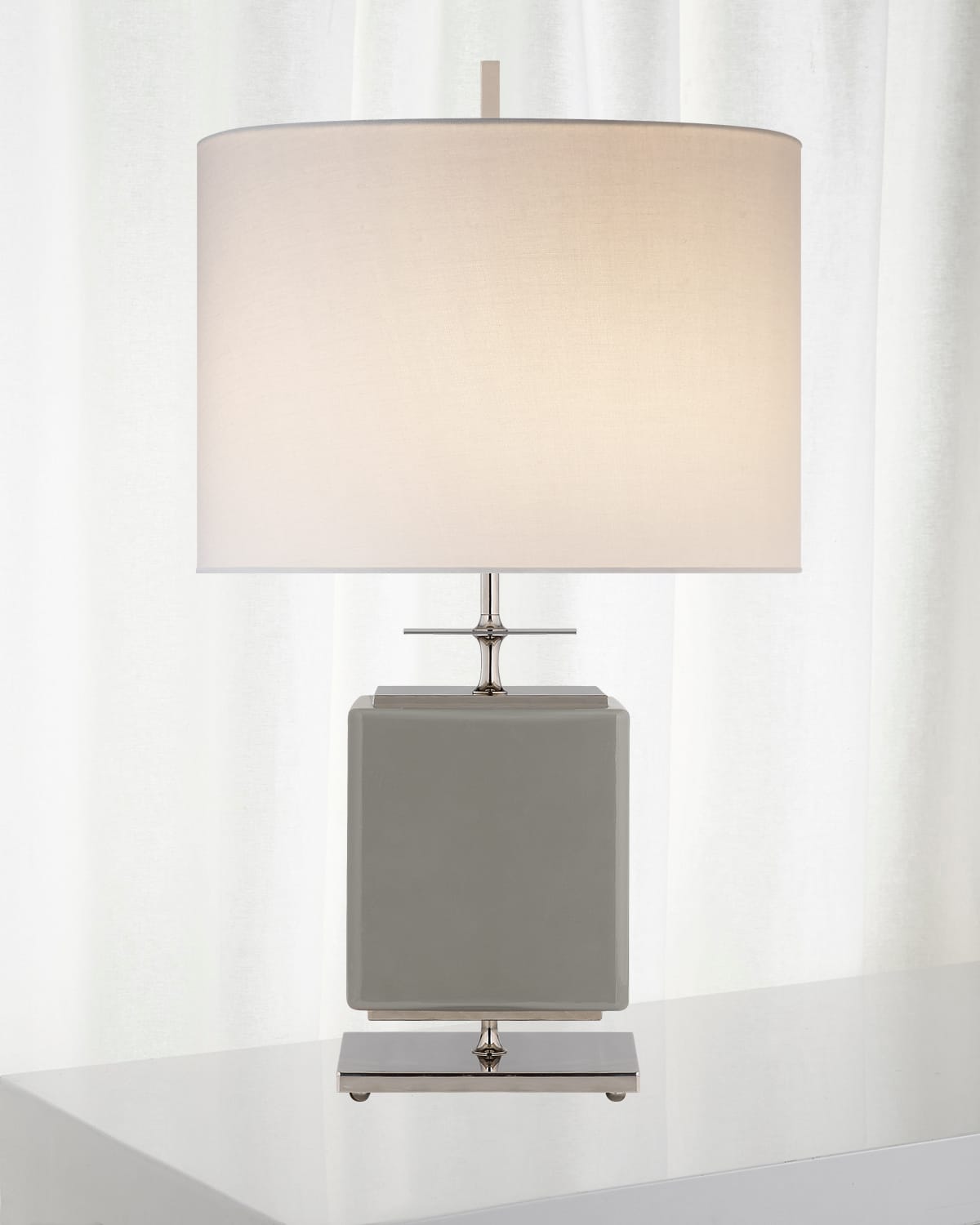 Shop Visual Comfort Signature Beekman Small Table Lamp In Gray