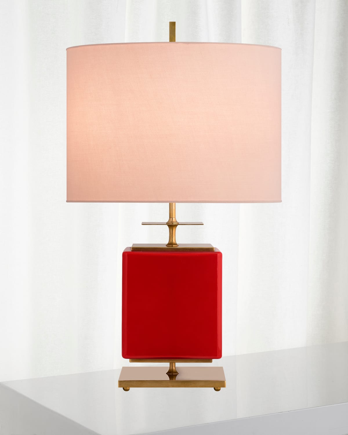 Shop Visual Comfort Signature Beekman Small Table Lamp In Red