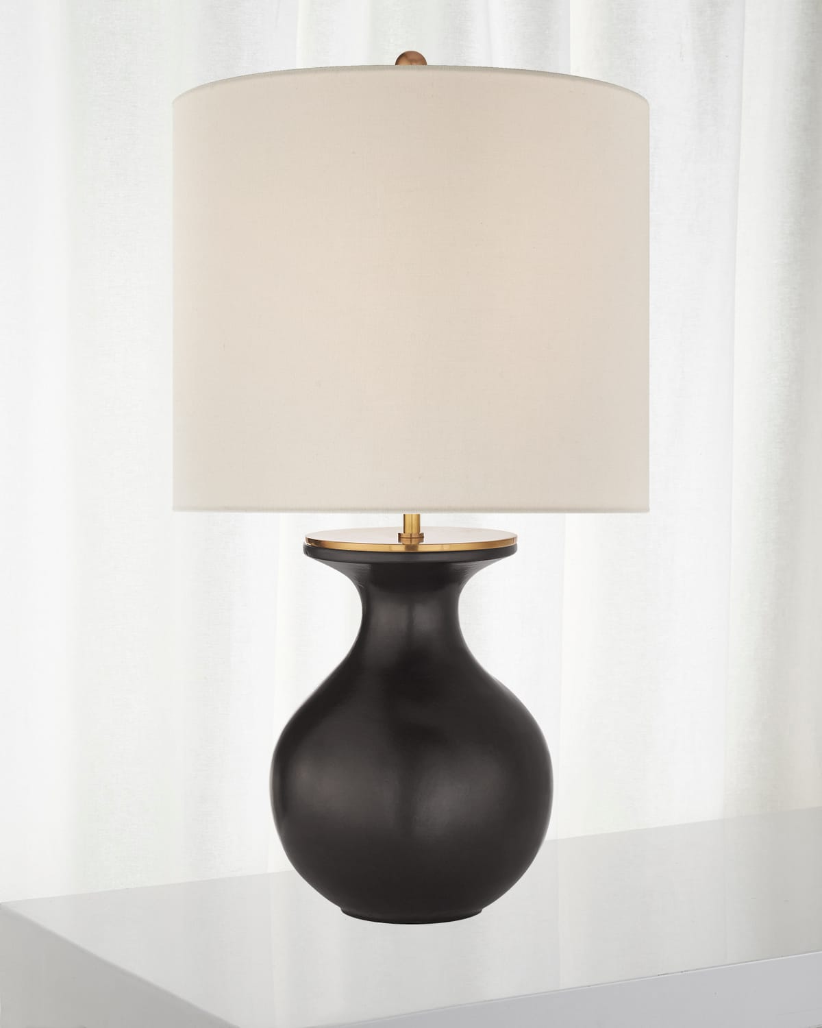 Shop Visual Comfort Signature Albie Small Desk Lamp In Black