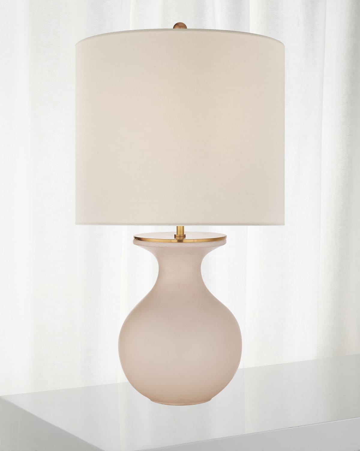 Shop Visual Comfort Signature Albie Small Desk Lamp In Pink