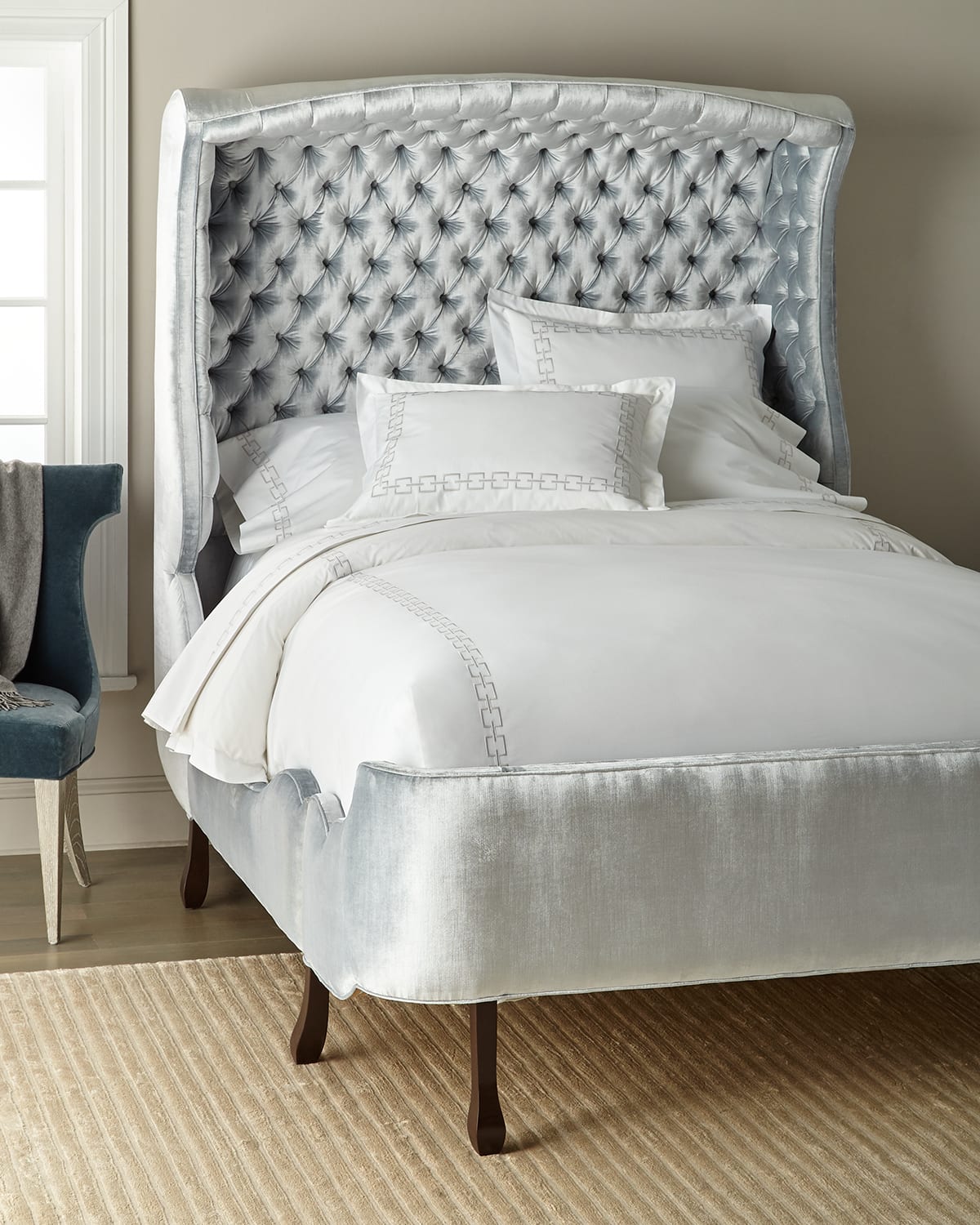 Haute House Arlo Hooded Queen Bed In Silver