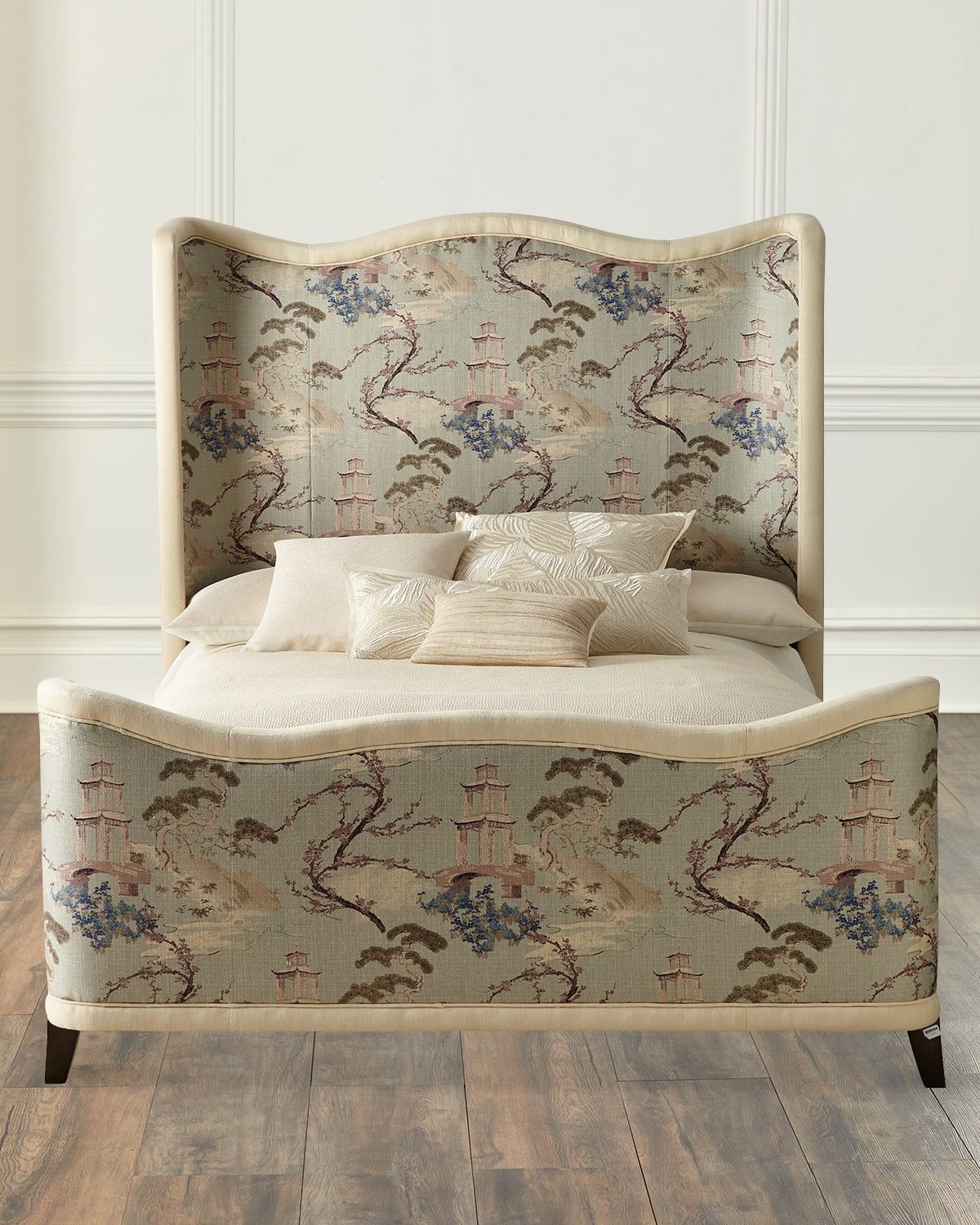 Massoud Eleanor Queen Bed In Pagoda Print