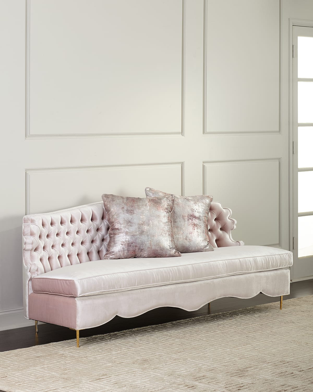 Haute House Valentina Sofa, 83" In Blush