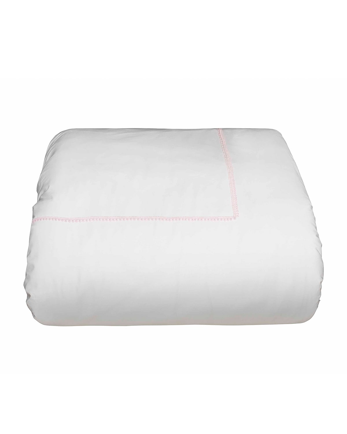 Shop Bovi Fine Linens Bitsy Dots Twin Duvet Cover, White/light Pink In White/ Light Pink