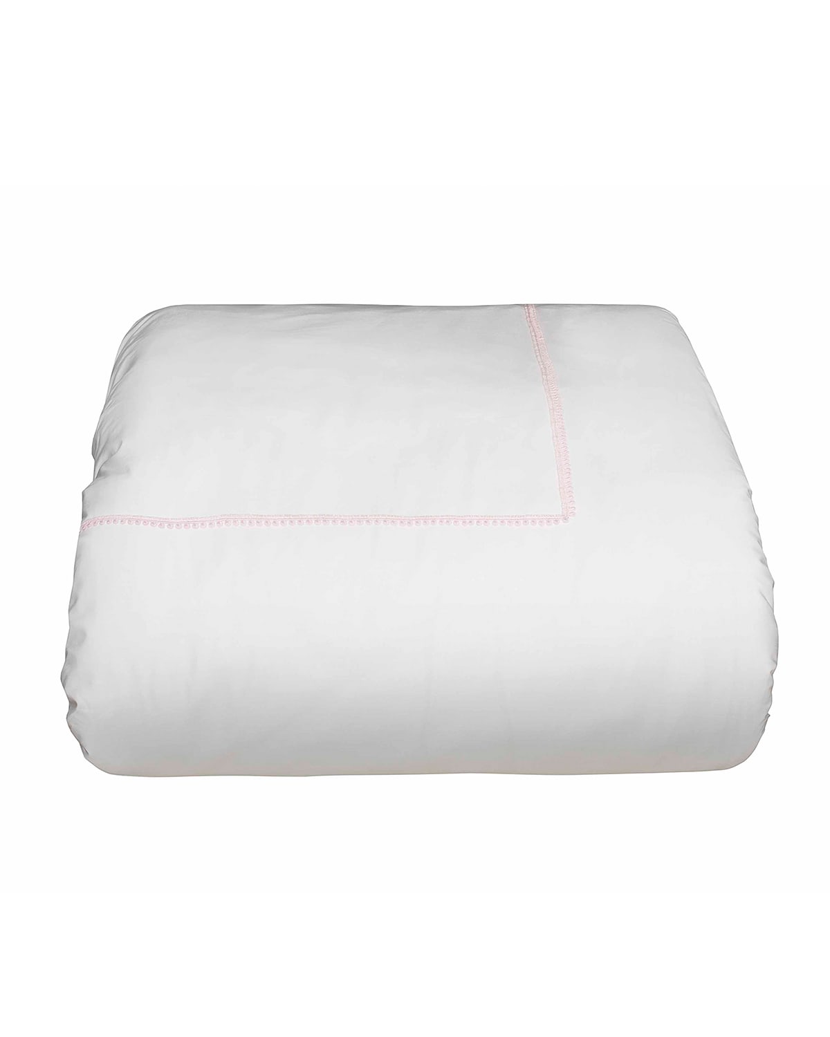 Shop Bovi Fine Linens Bitsy Dots Full/queen Duvet Cover, White/light Pink In White/ Light Pink