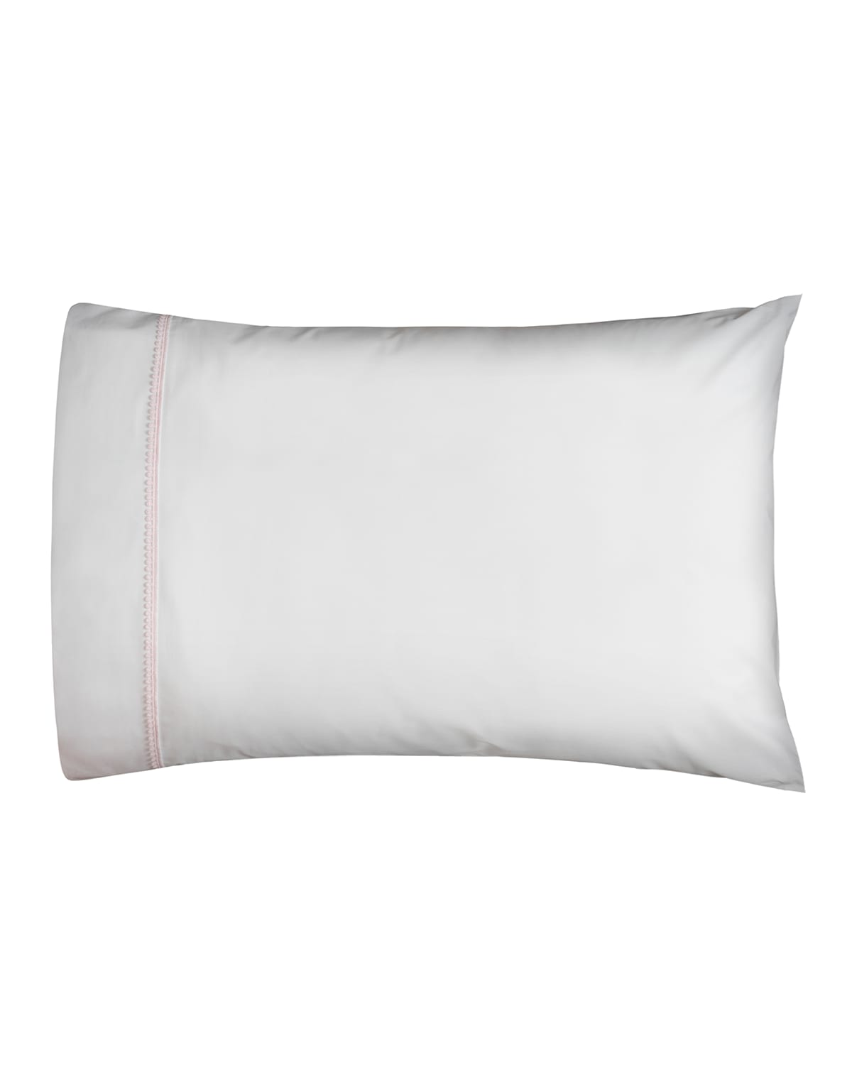 Shop Bovi Fine Linens Bitsy Dots Pair Of King Pillowcases, White/light Pink In White/ Light Pink