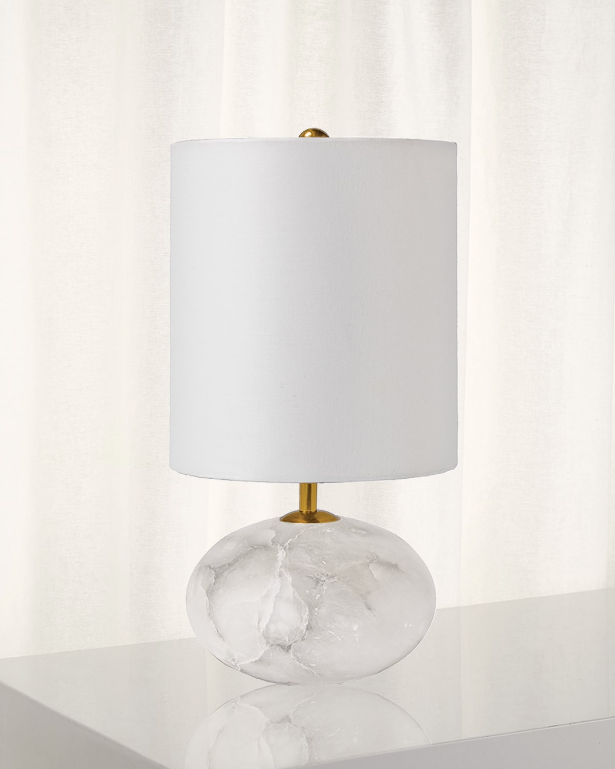 Shop Regina Andrew Alabaster Mini Orb Table Lamp In Natural