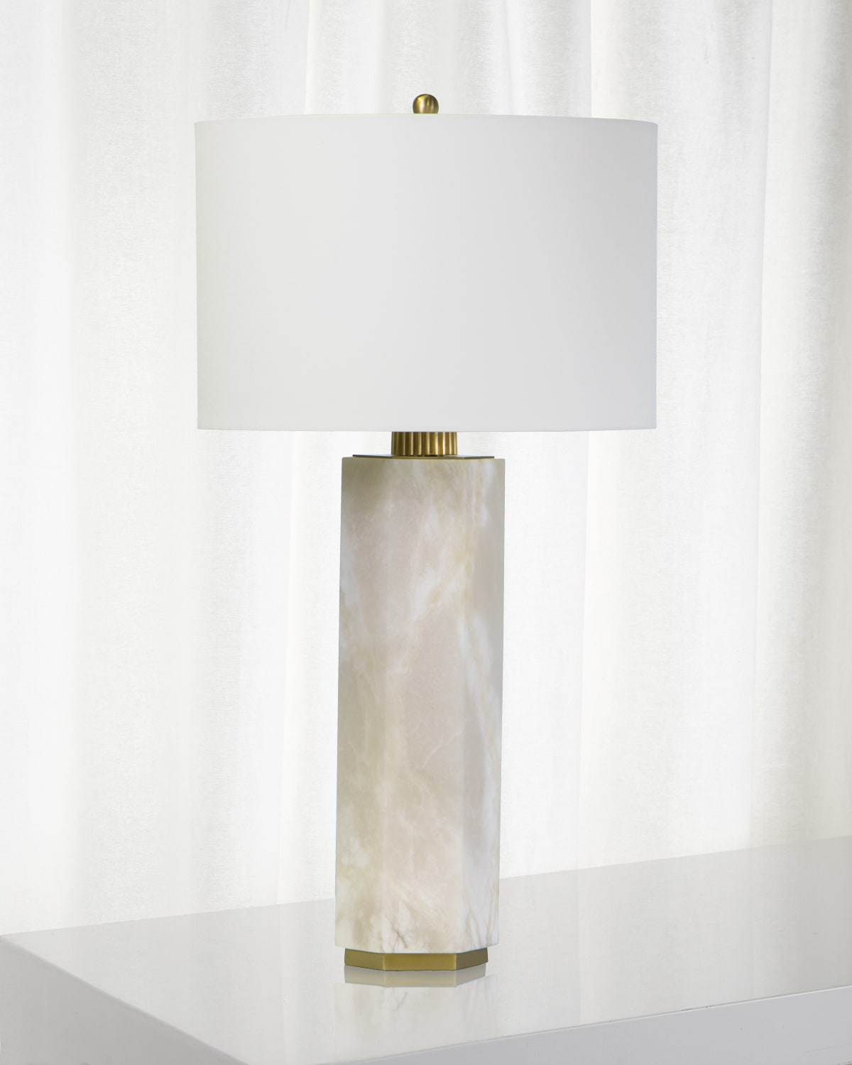 Shop Regina Andrew Gear Alabaster Table Lamp In White