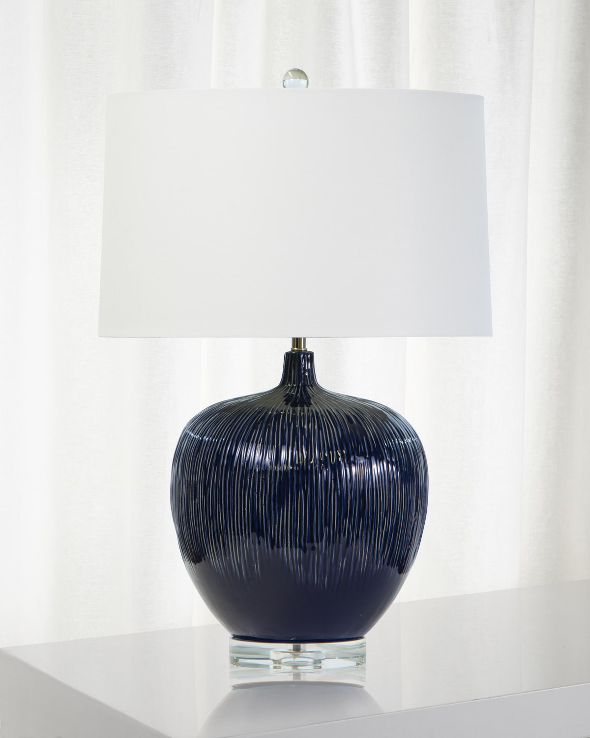 Shop Regina Andrew Wisteria Ceramic Table Lamp In Blue