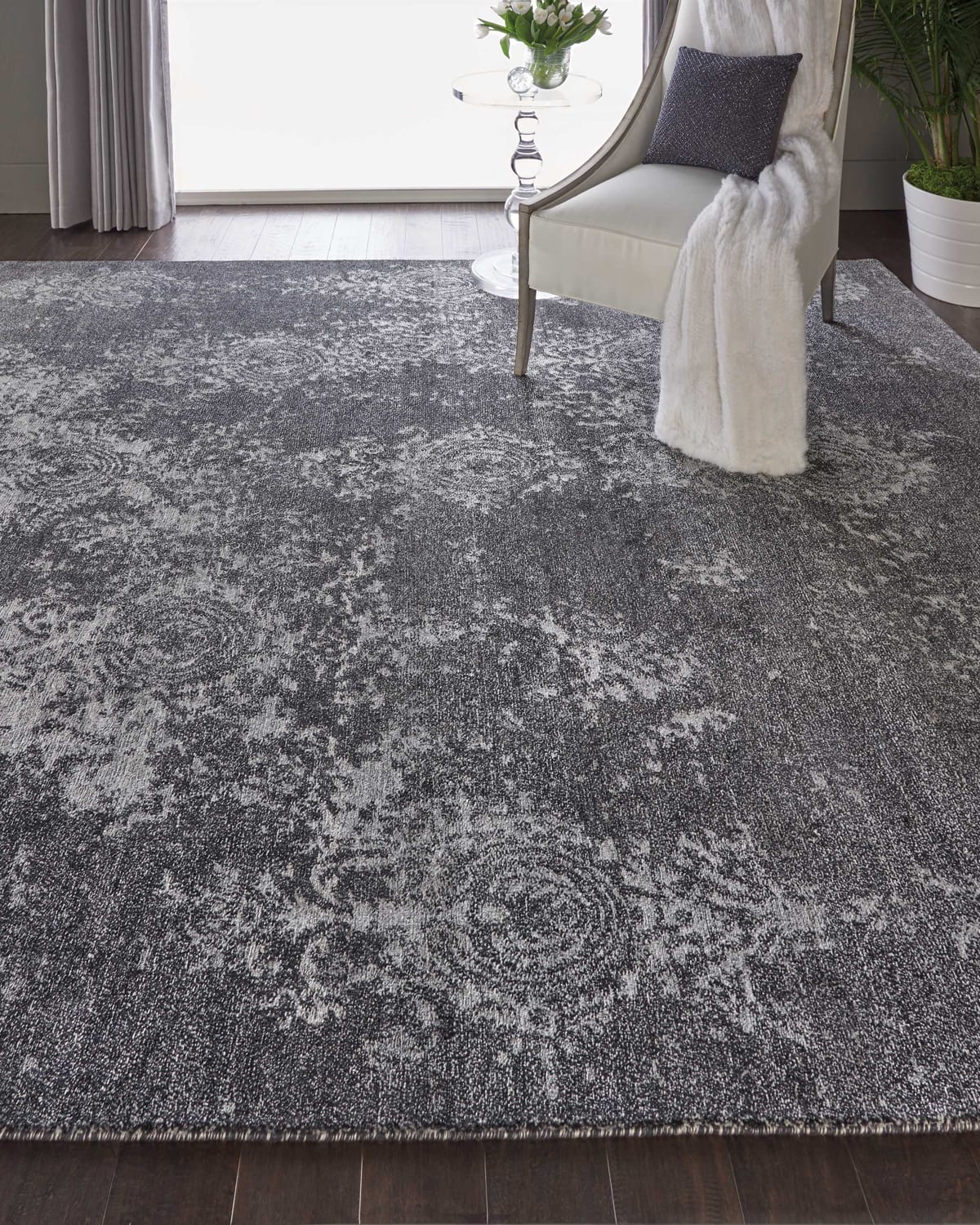 Nourison Mamie Hand-knotted Rug, 10' X 14' In Graphite