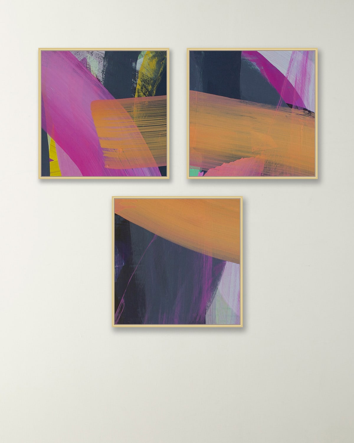 Wendover Art Group Intersecting Planes Giclee Art Canvases, Set Of 3 In Multi
