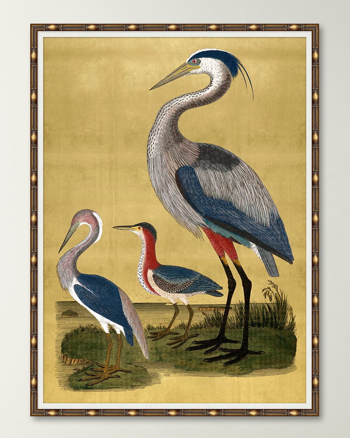 Wendover Art Group Majestic Cranes On Gold Ii Giclee Art