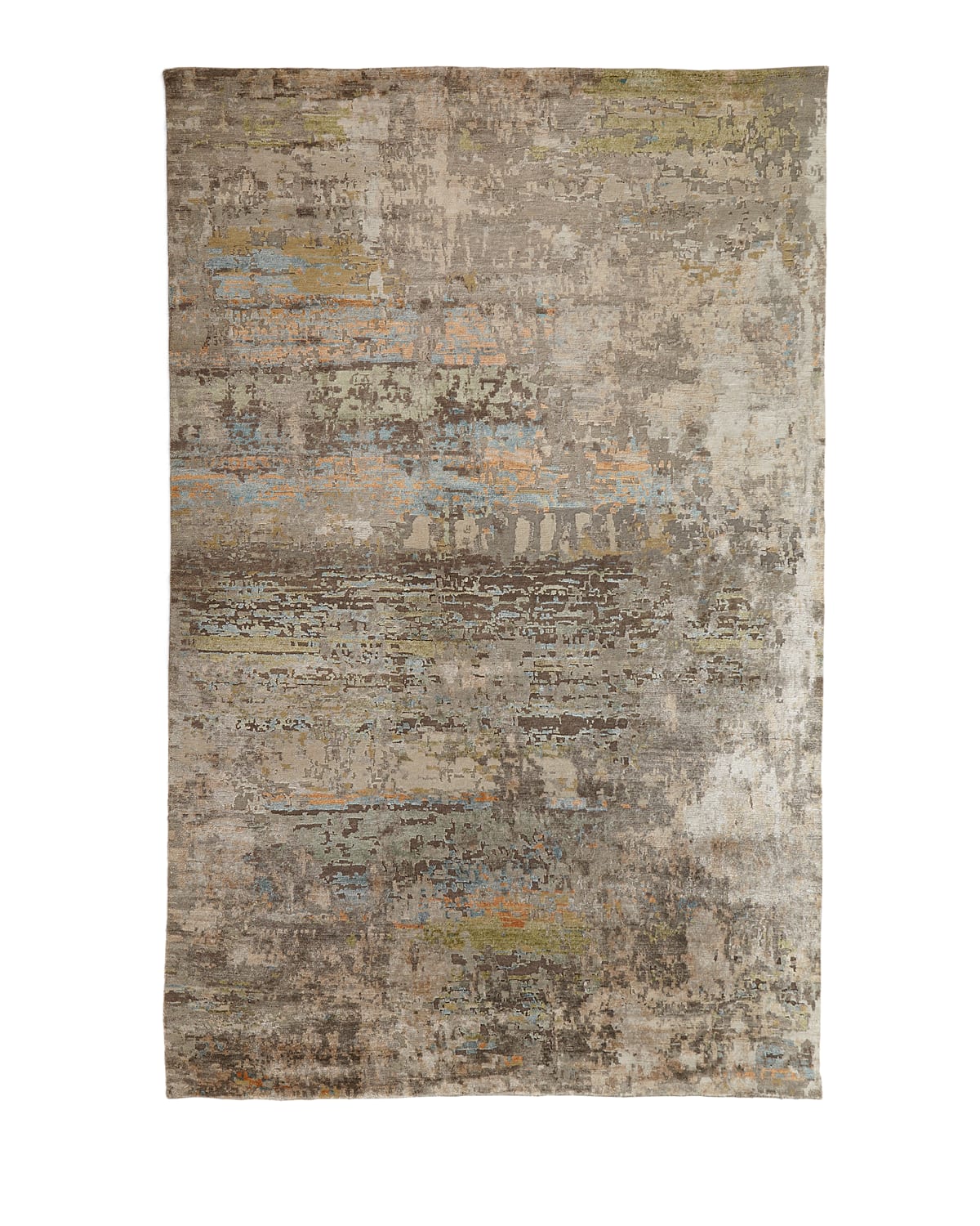Josie Natori Lhasa Haze Hand-knotted Rug, 12' X 15' In Green