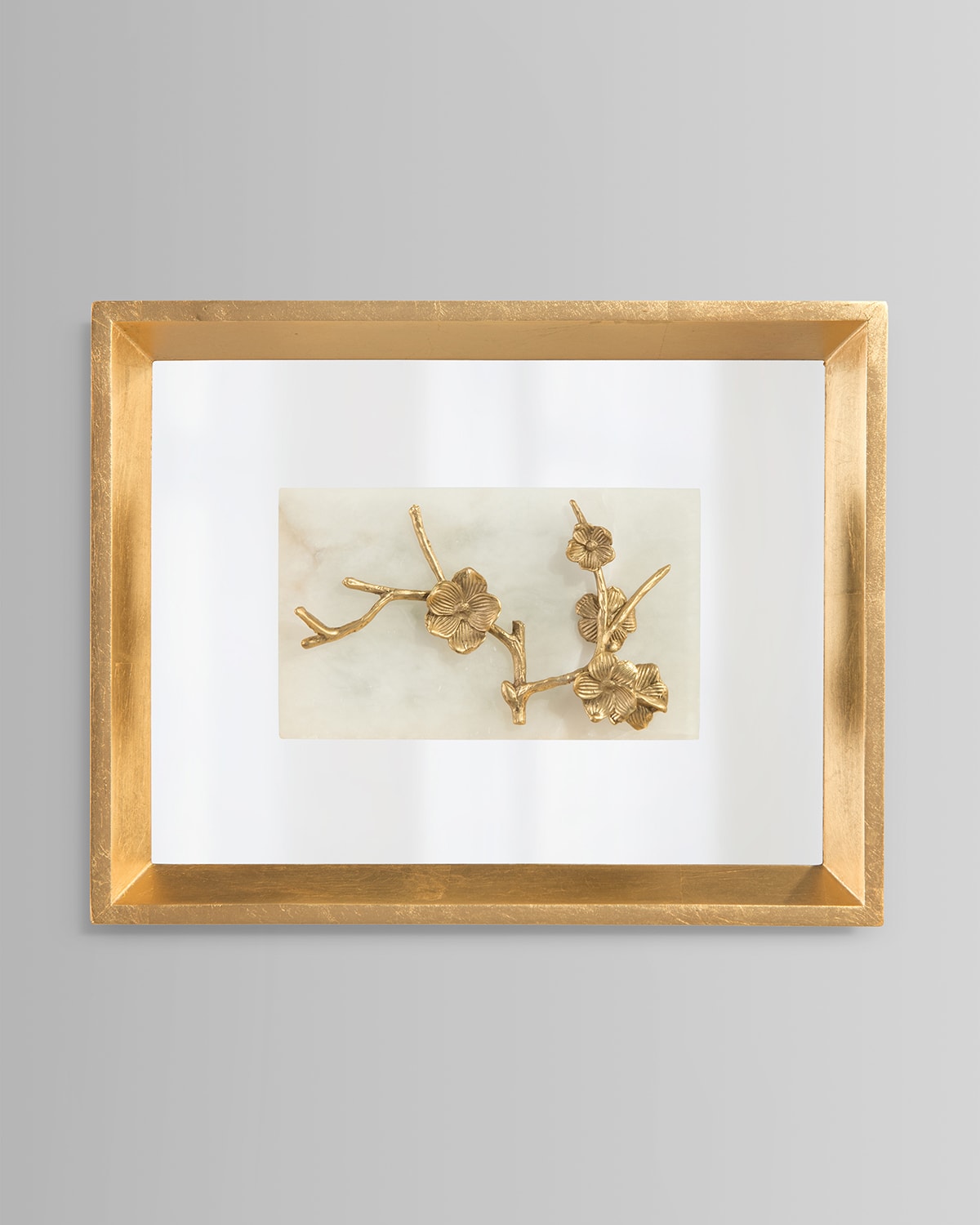 Shop John-richard Collection Budded Branch On Alabaster In Gold