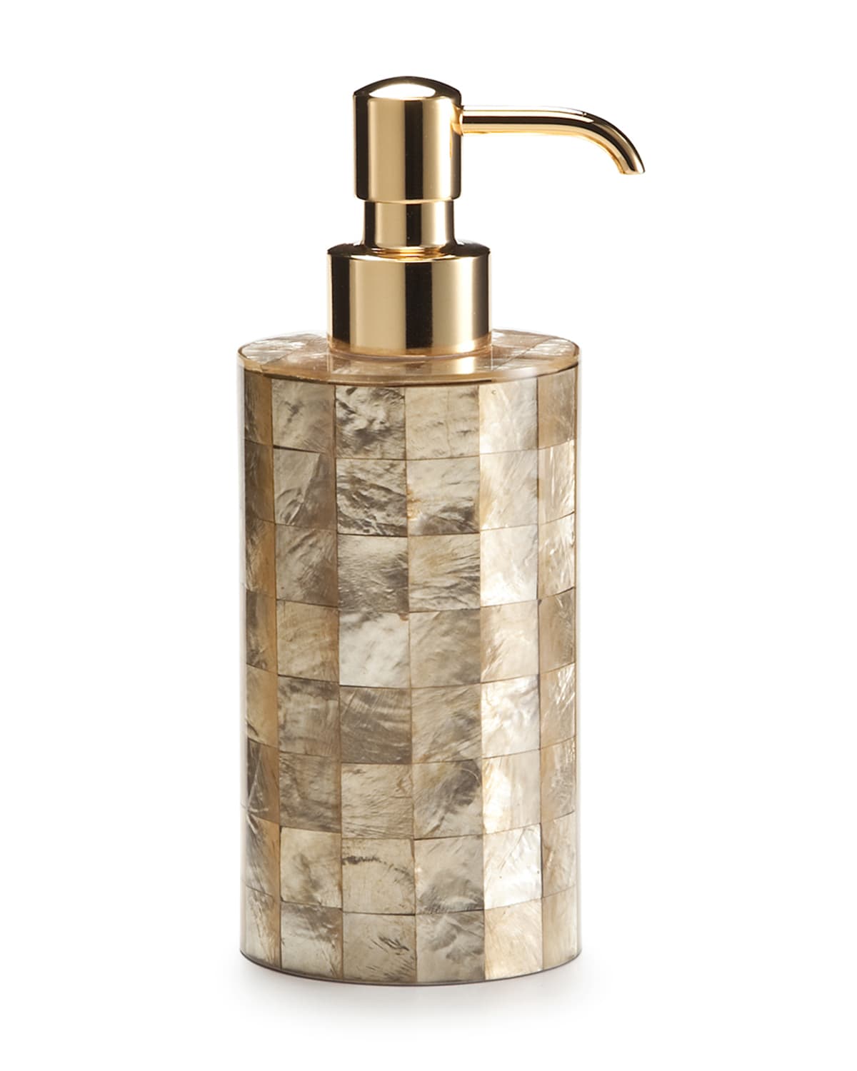 Labrazel Capiz Champagne Pump Dispenser In Champagne/gold