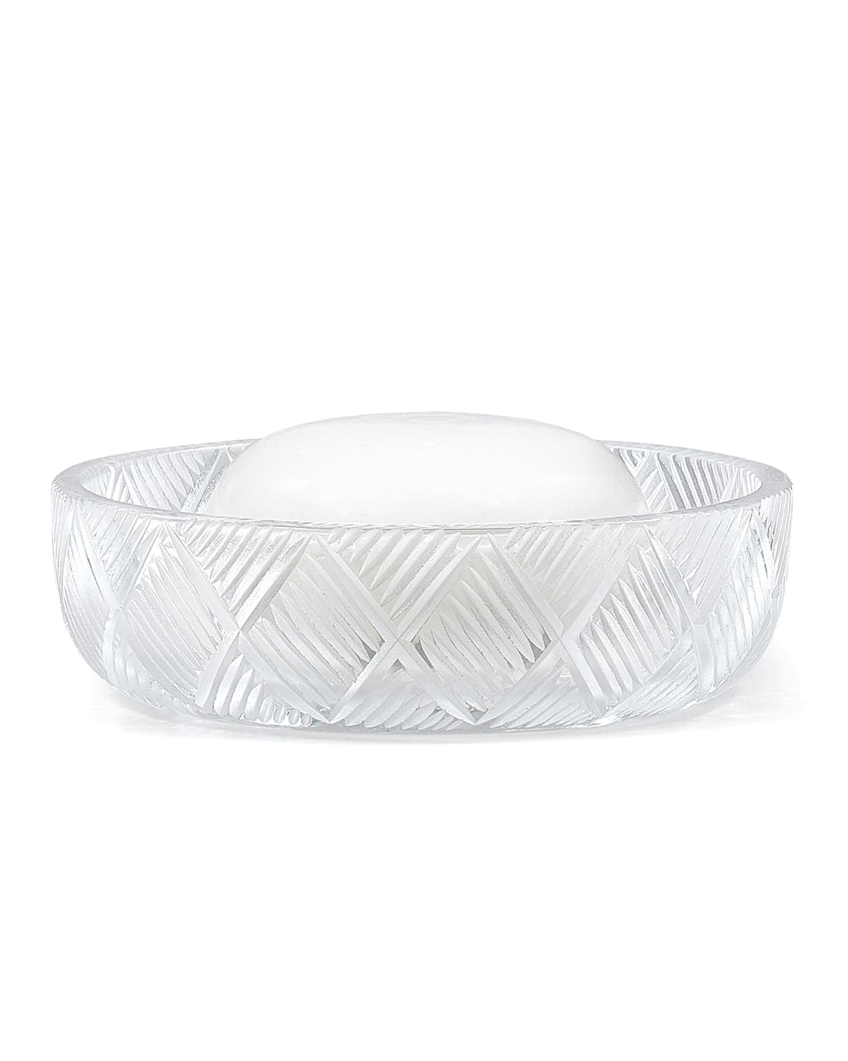Labrazel Basket Weave Soap Dish In Clear/frost