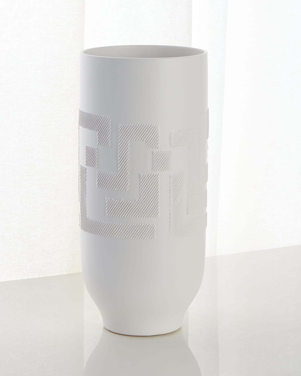 Global Views Chaco Small Matte Vase In White