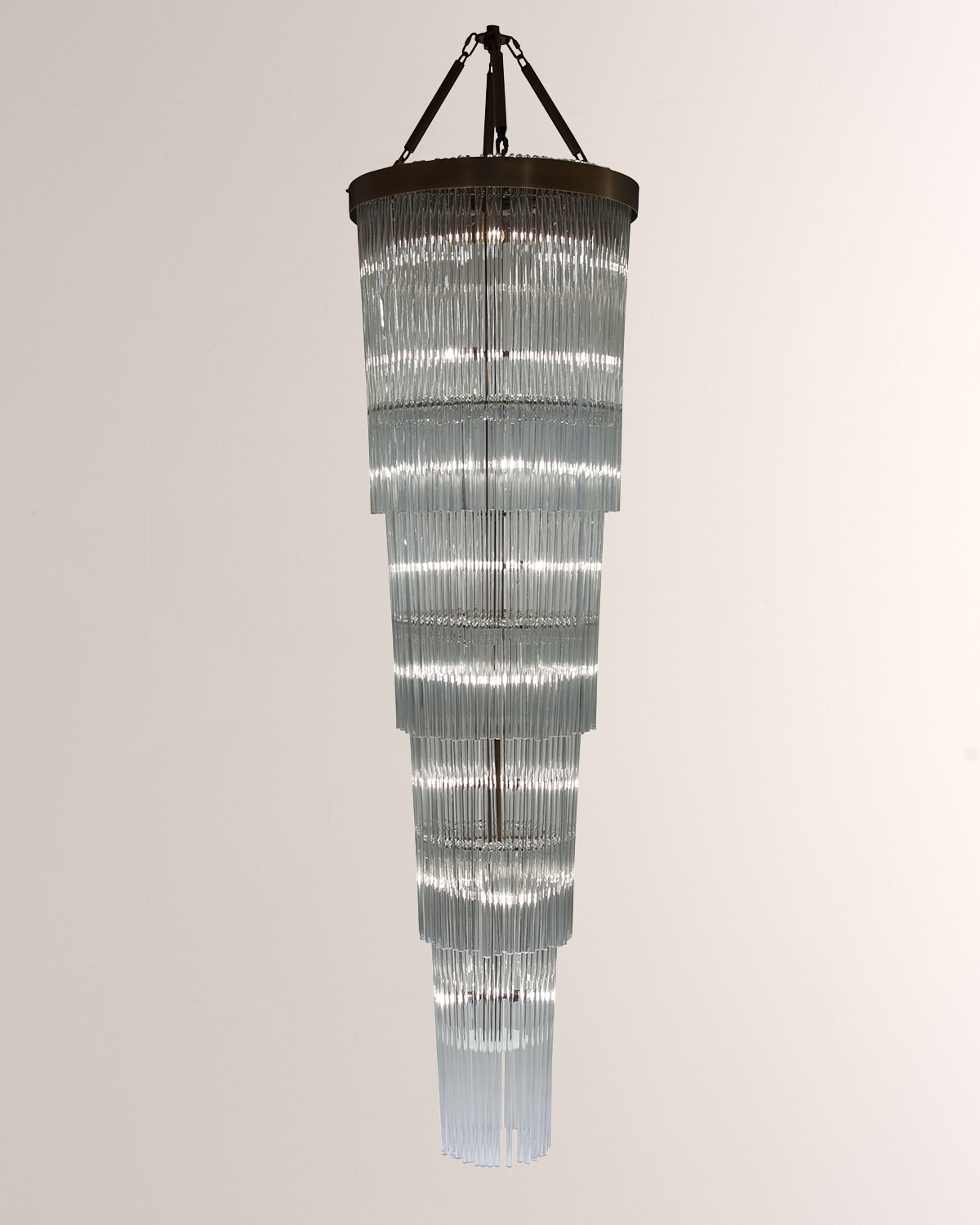 Global Views Rain Chandelier In Brass
