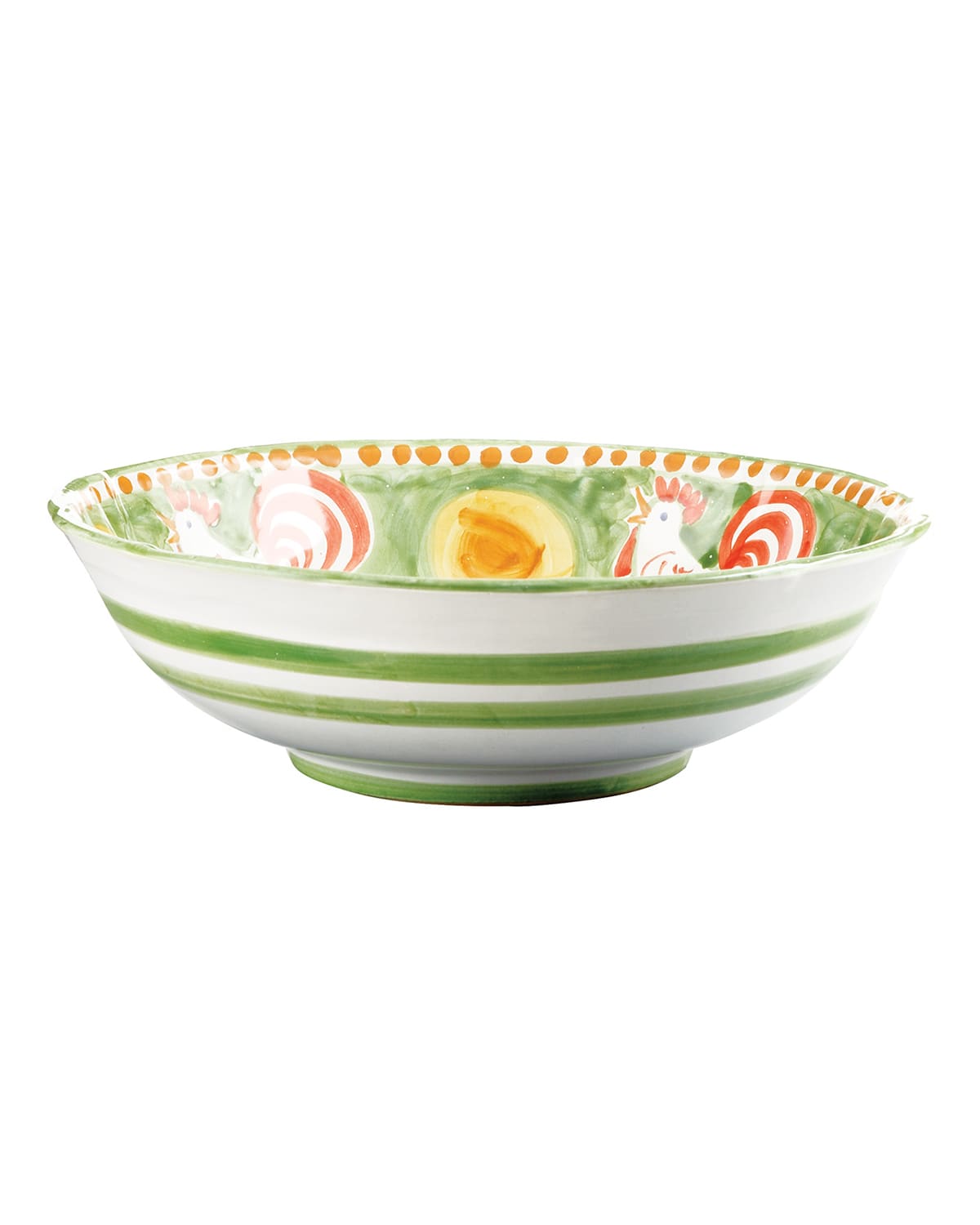 Shop Vietri Gallina Large Serving Bowl In Handpainted