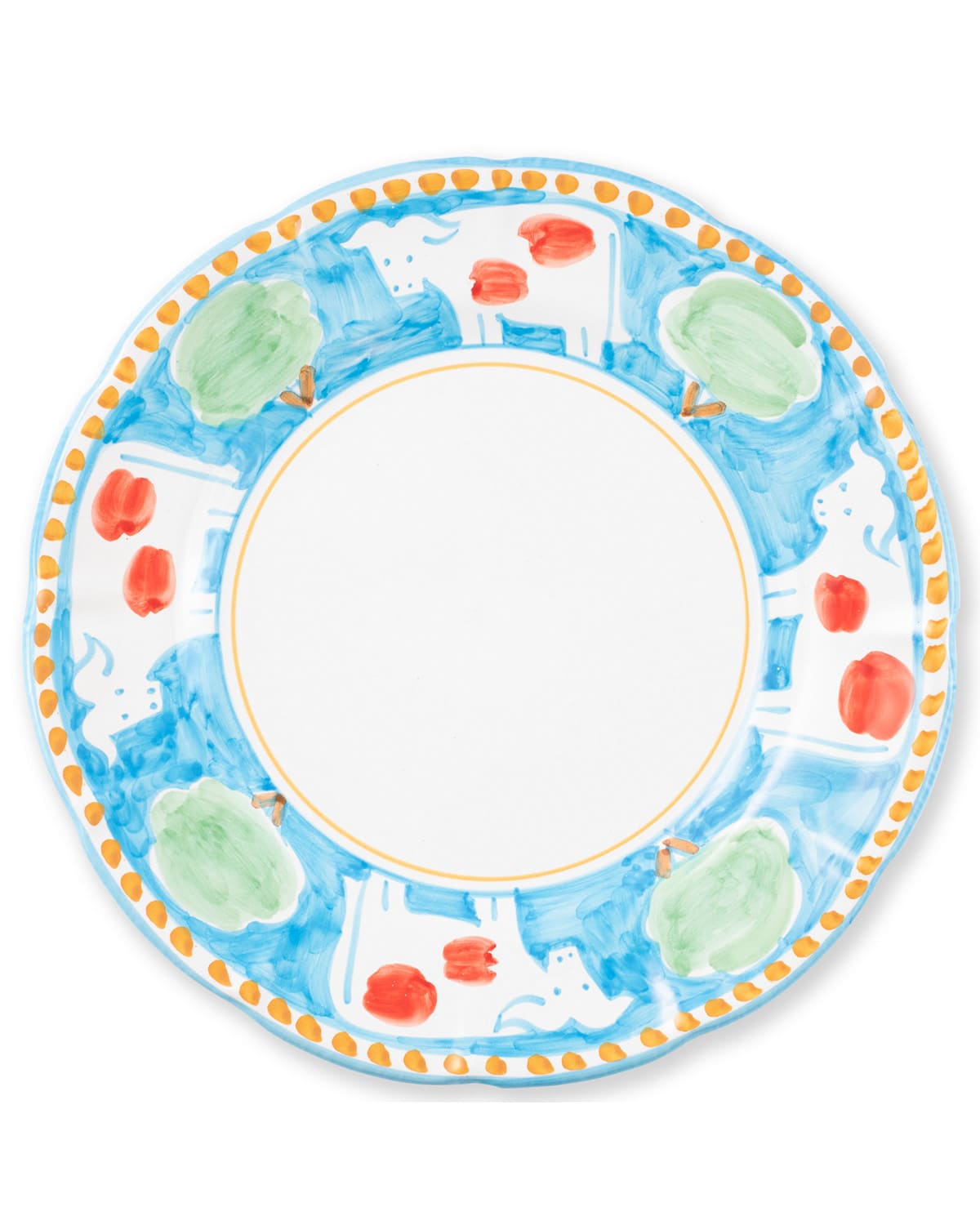 Shop Vietri Campagna Mucca Service Plate/charger In Handpainted