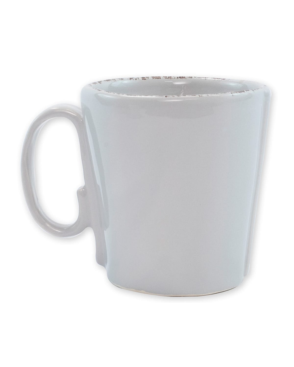 Vietri Lastra Ceramic Mug In Light Gray