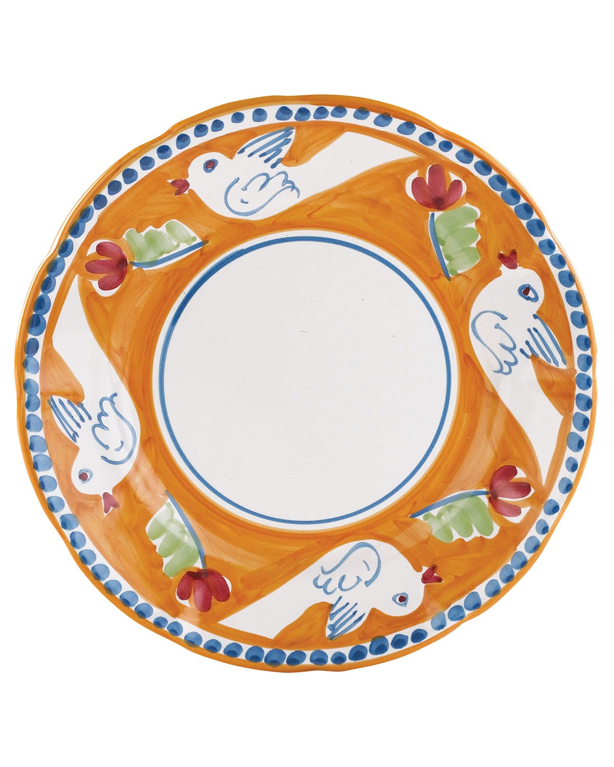 Vietri Campagna Uccello Dinner Plate In Handpainted