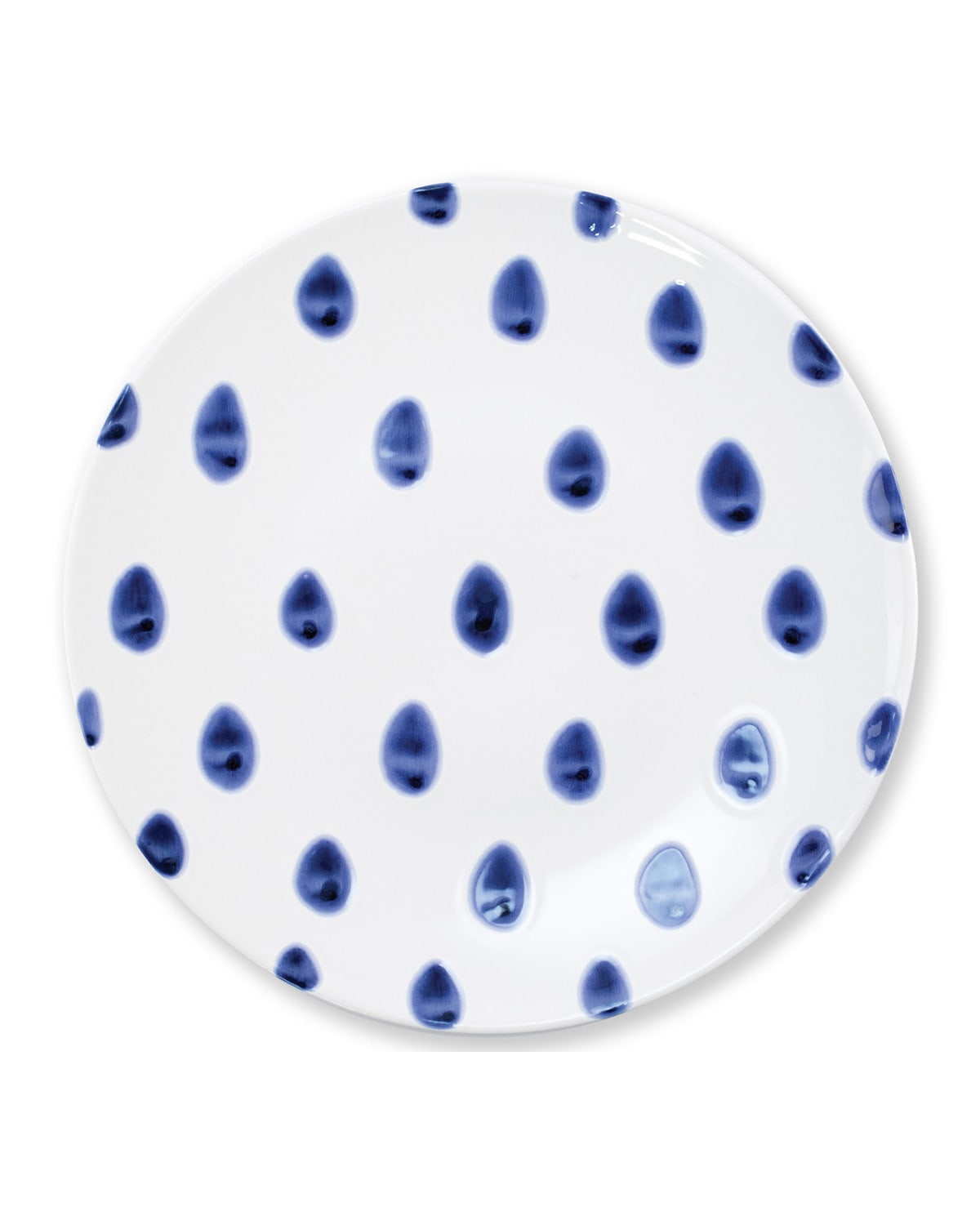 Shop Vietri Santorini Dot Dinner Plate In Blue/white