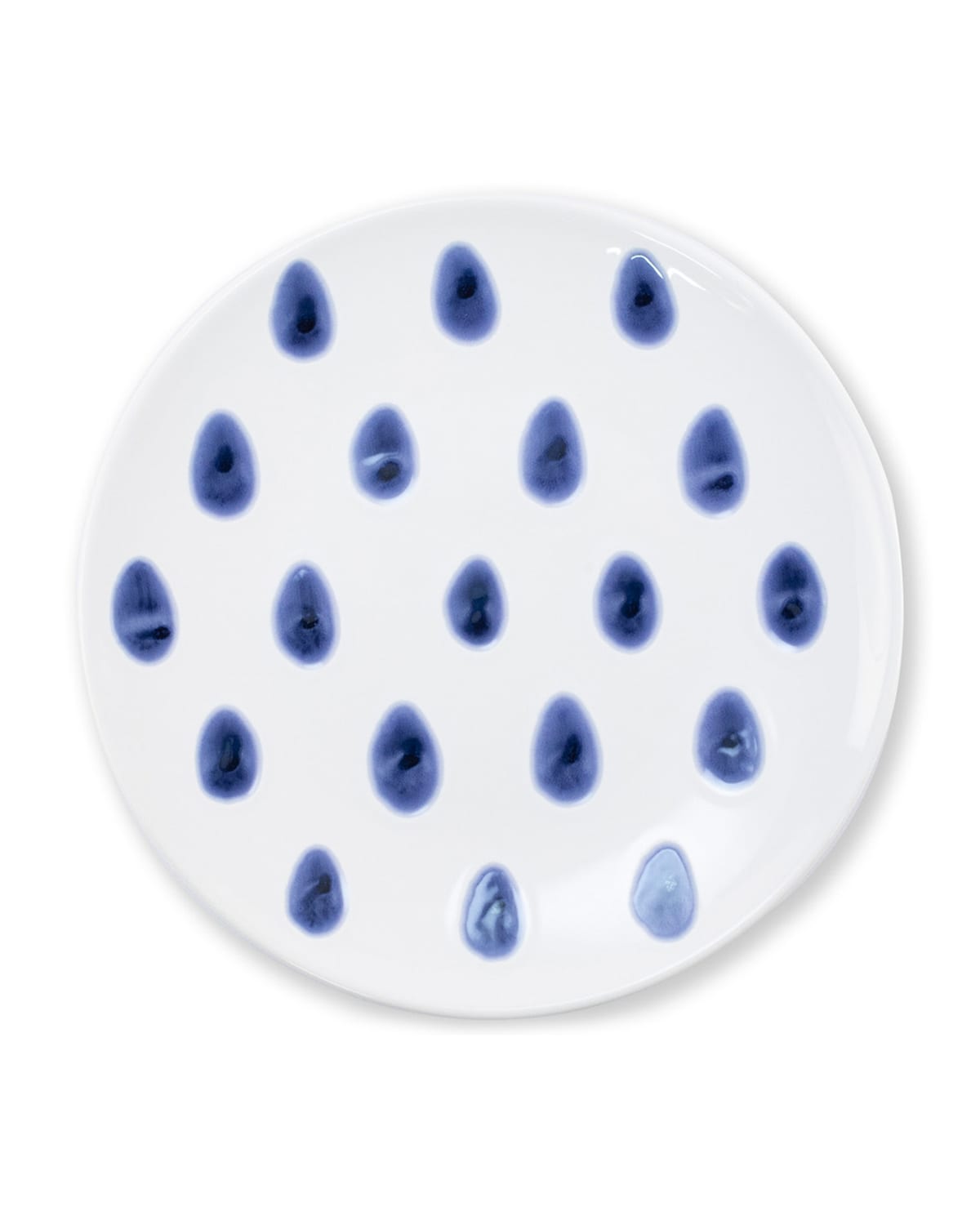 VIETRI SANTORINI DOT SALAD PLATE 
