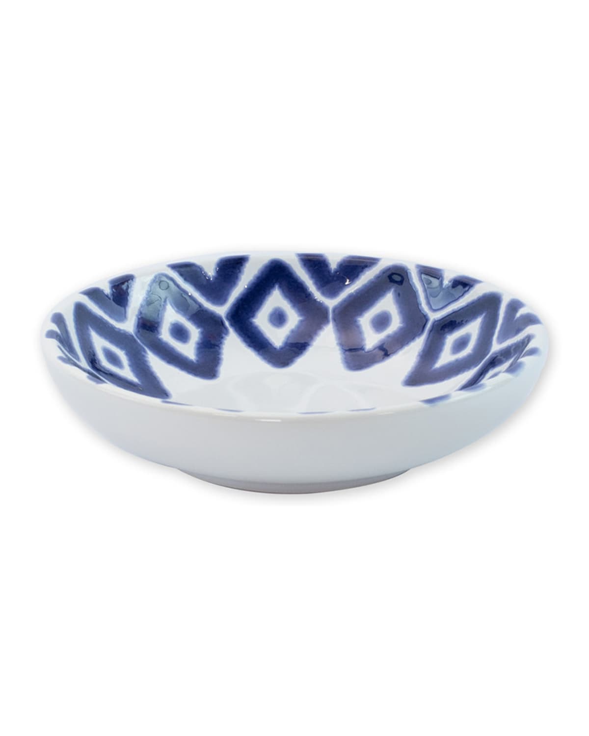 Shop Vietri Santorini Diamond Condiment Bowl In Blue/white