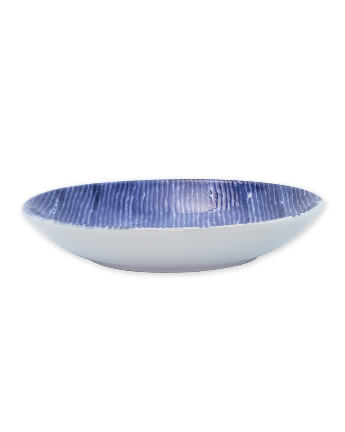 Shop Vietri Santorini Stripe Pasta Bowl In Blue/white