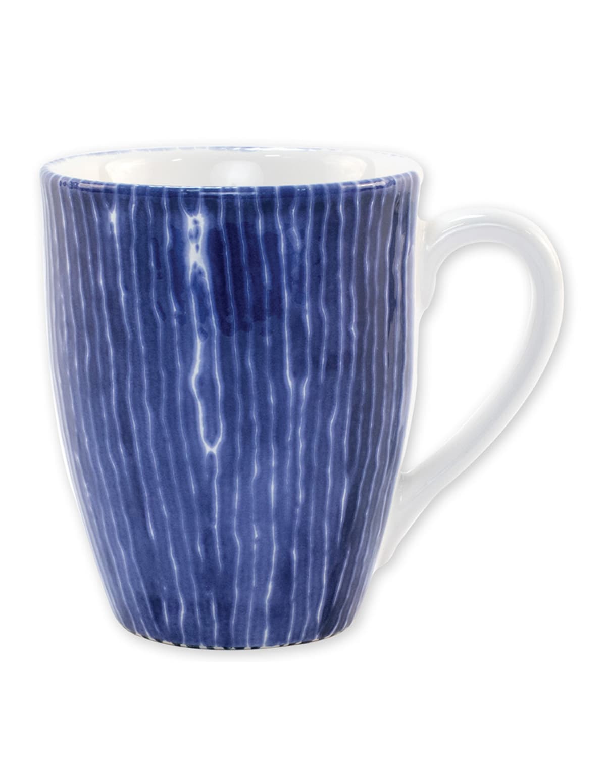 Shop Vietri Santorini Assorted Mugs, Set Of 4 In Blue/white