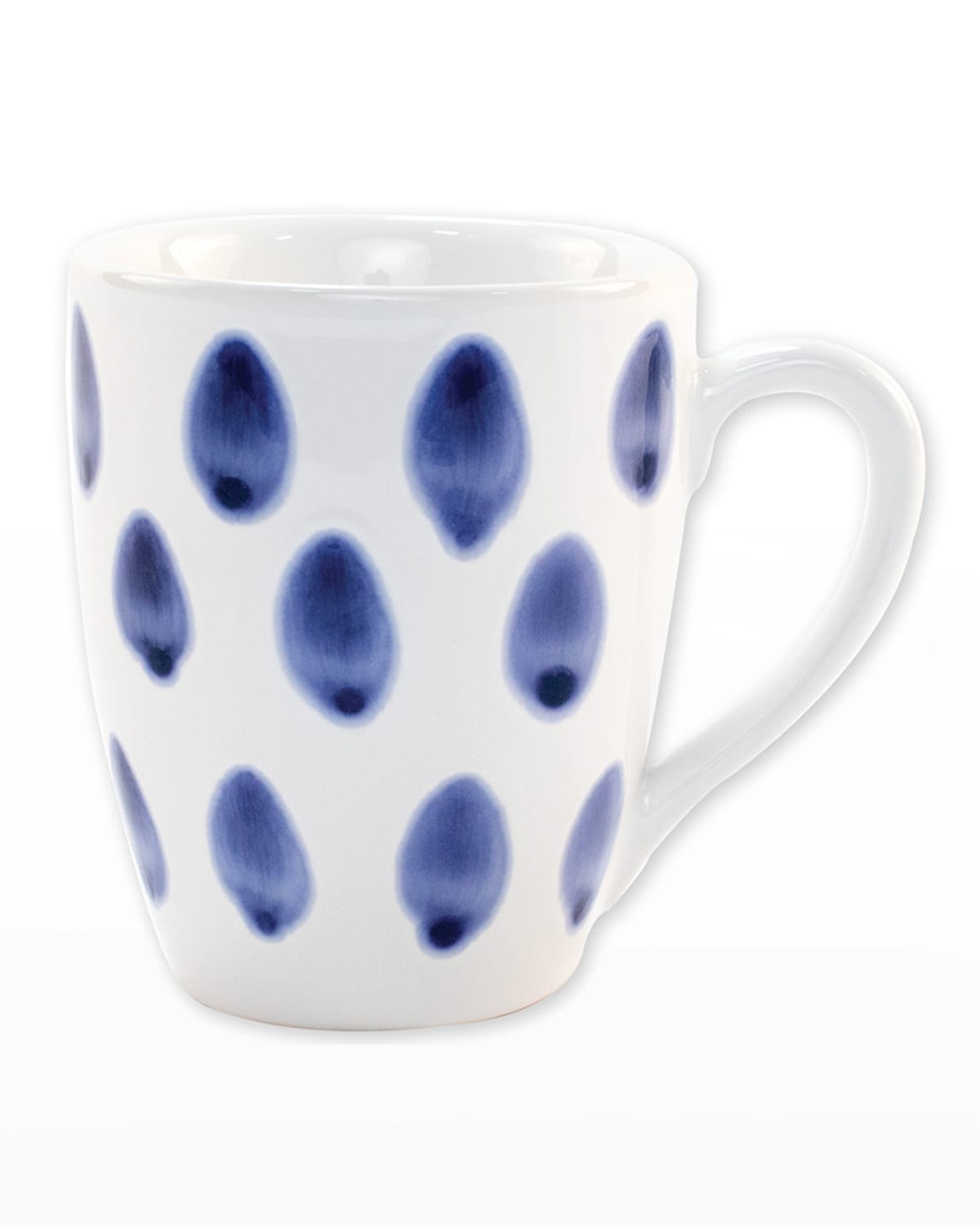 Shop Vietri Santorini Dot Mug In Blue/white