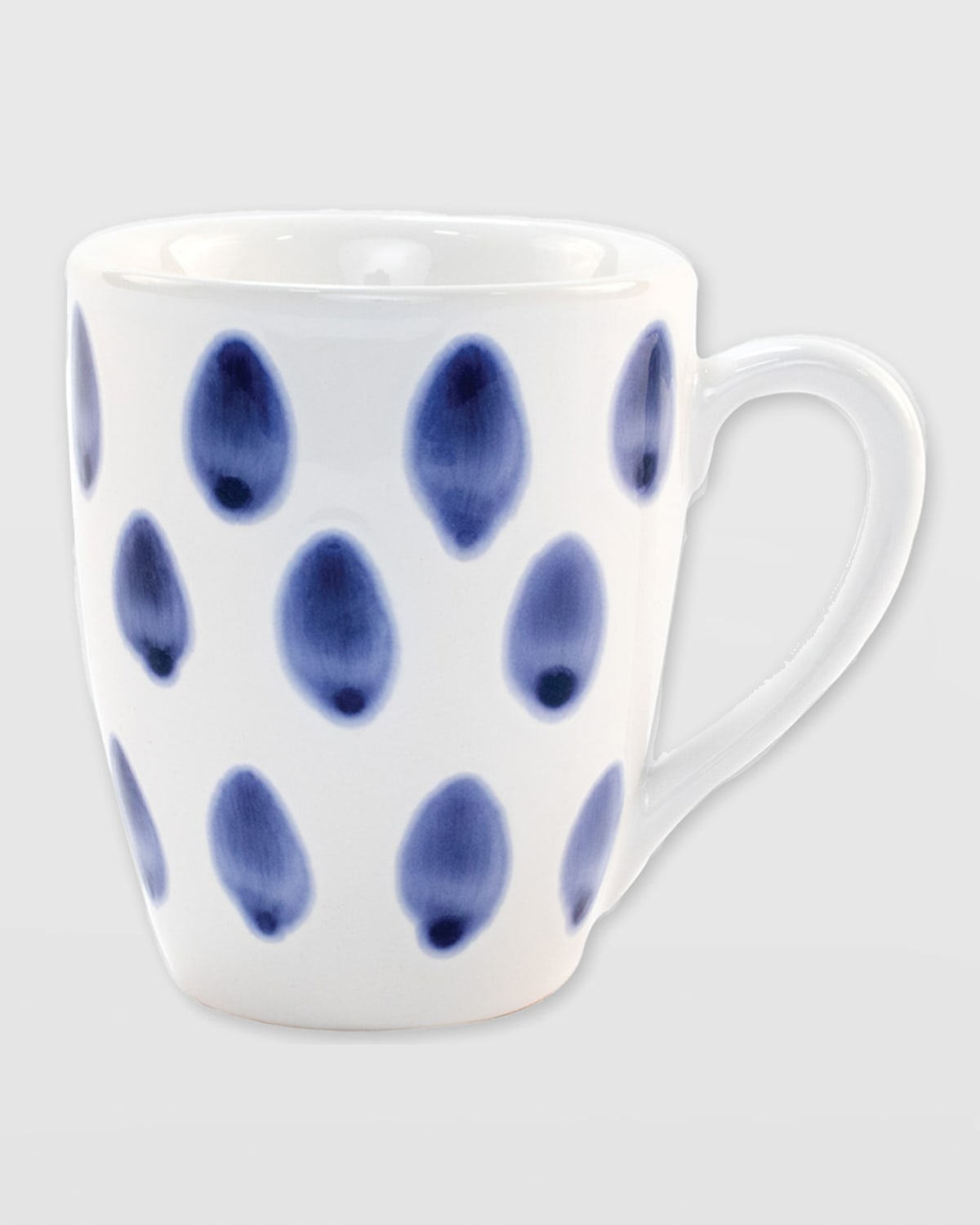 Vietri Viva Santorini Ceramic Polka Dot Mug In Blue/white