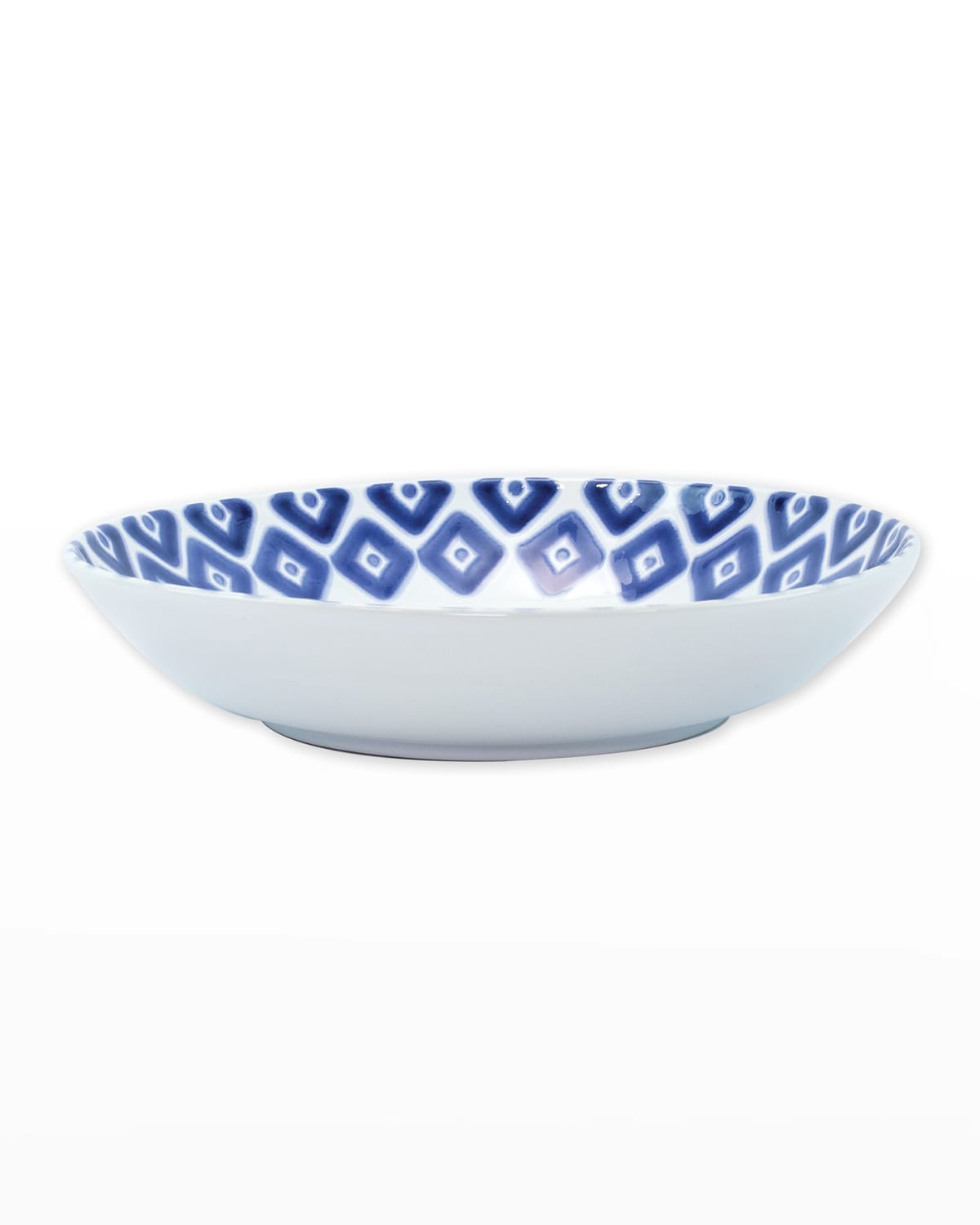 Shop Vietri Santorini Diamond Medium Serving Bowl In Blue/white