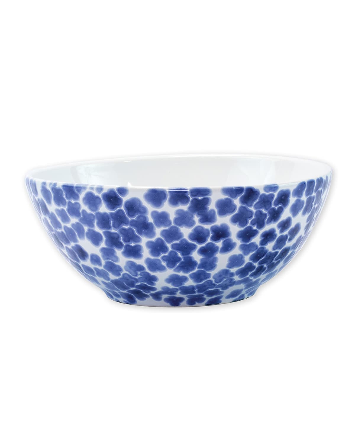 Shop Vietri Santorini Flower Small Serving Bowl In Blue/white