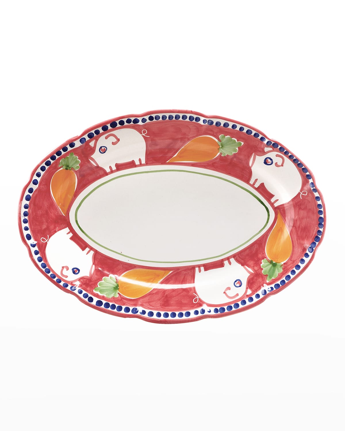 Shop Vietri Porco Oval Platter In Handpainted