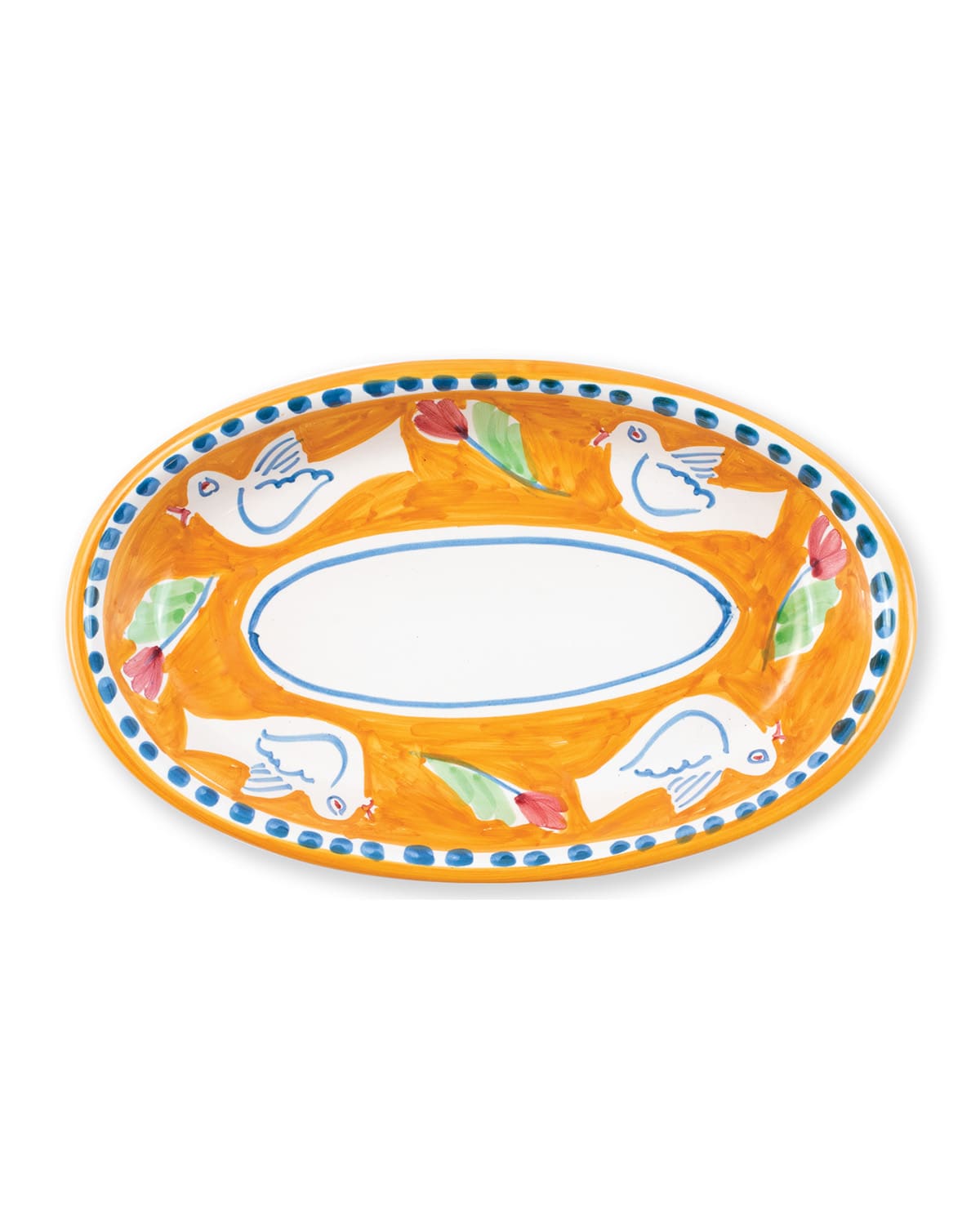 Vietri Campagna Small Oval Tray In Handpainted