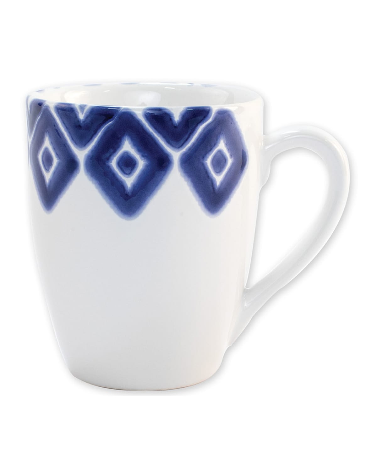 Shop Vietri Santorini Diamond Mug In Blue/white