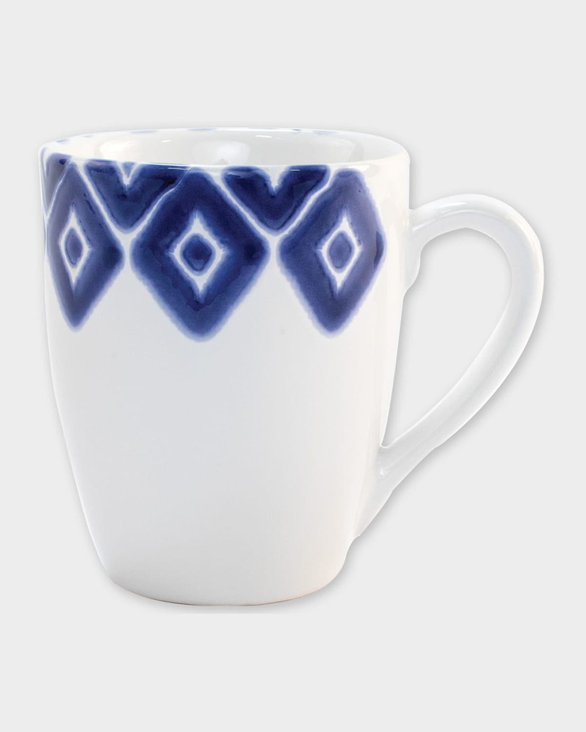 Shop Vietri Santorini Diamond Mug In Blue/white