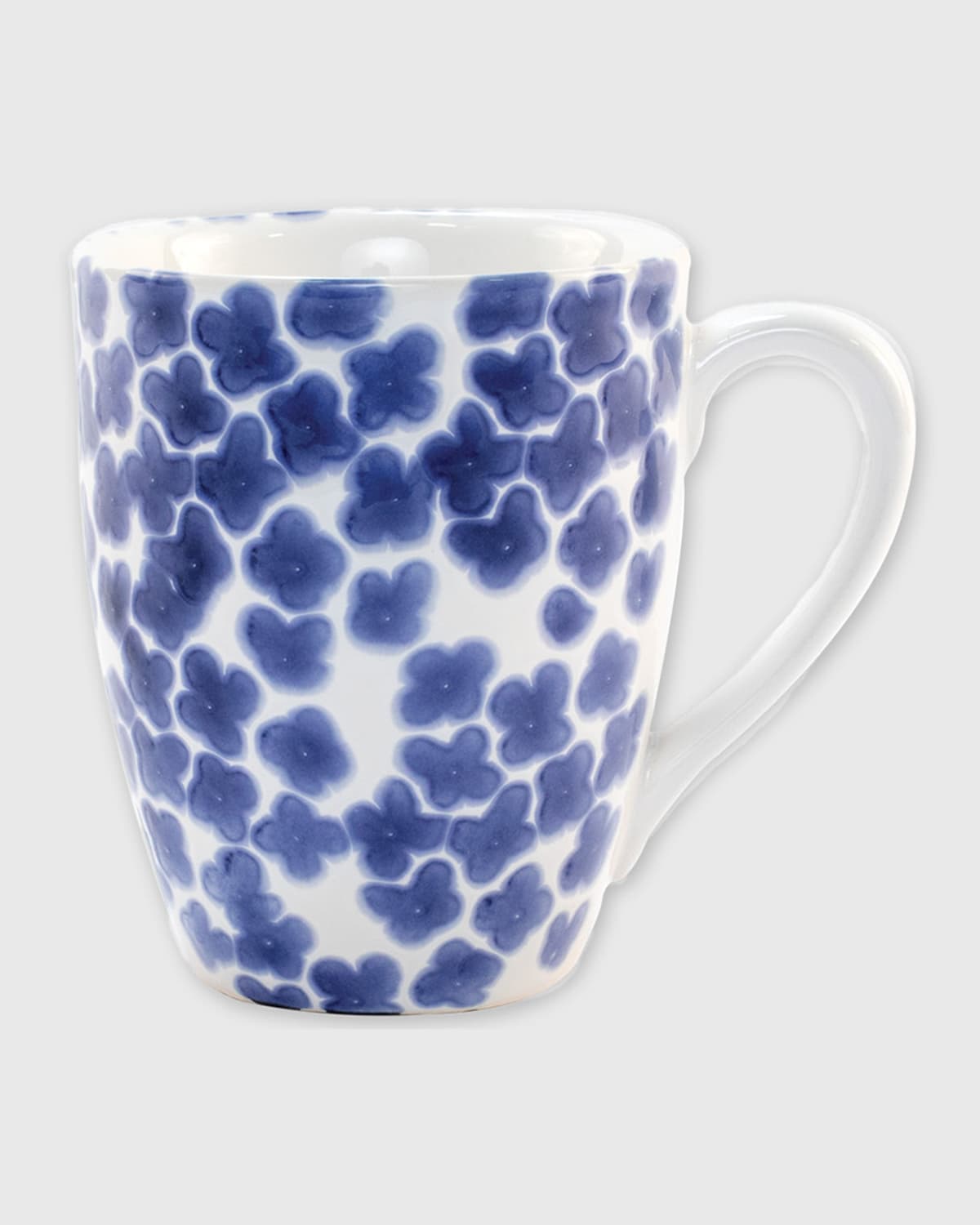 Shop Vietri Santorini Flower Mug In Blue/white